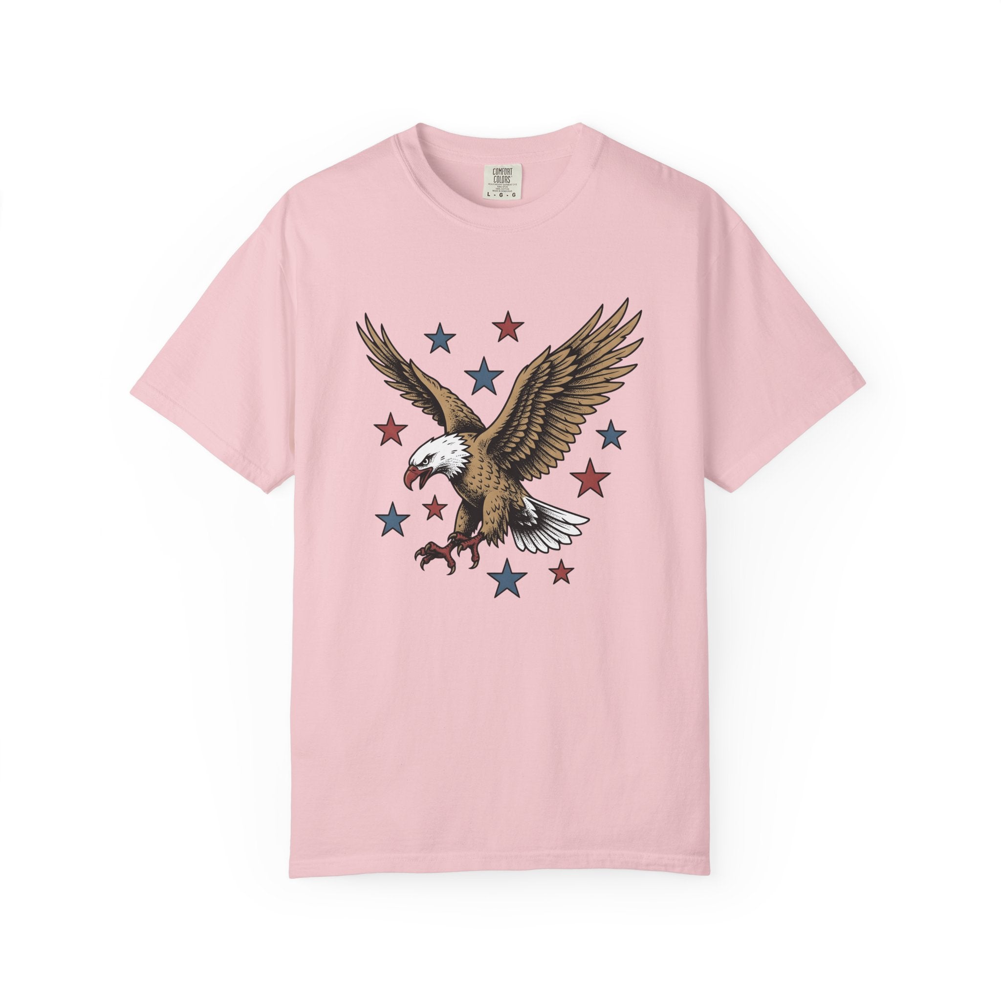 Bald Eagle Shirt America Patriotic Gift Women Vintage Tee Eagle T-Shirt American Enthusiast Retro Tshirt Nationalistic Graphic Hand Drawn