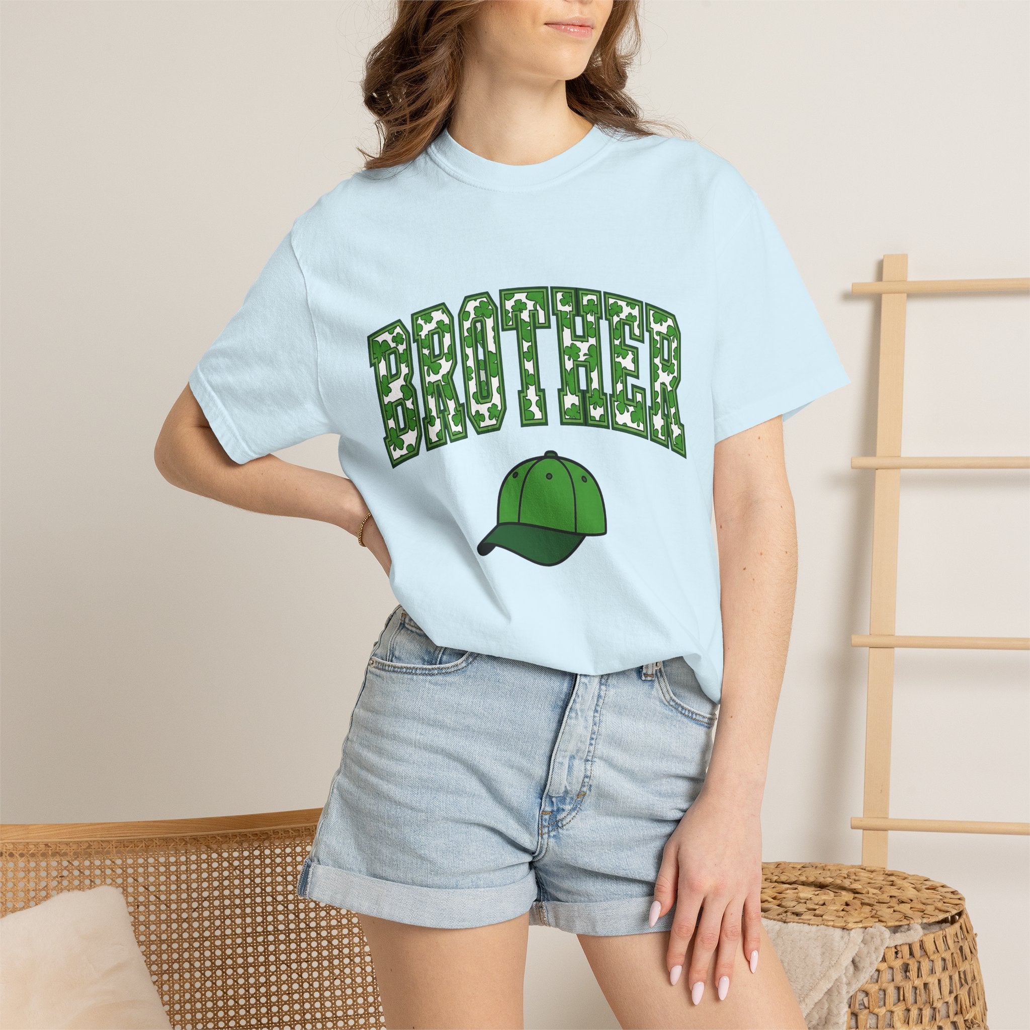 Shamrock Letterman Shirt St Patrick's Day Household Gift Women Strong Tee Varsity Jacket T-Shirt St Patricks Fan Varsity Tshirt Domestic