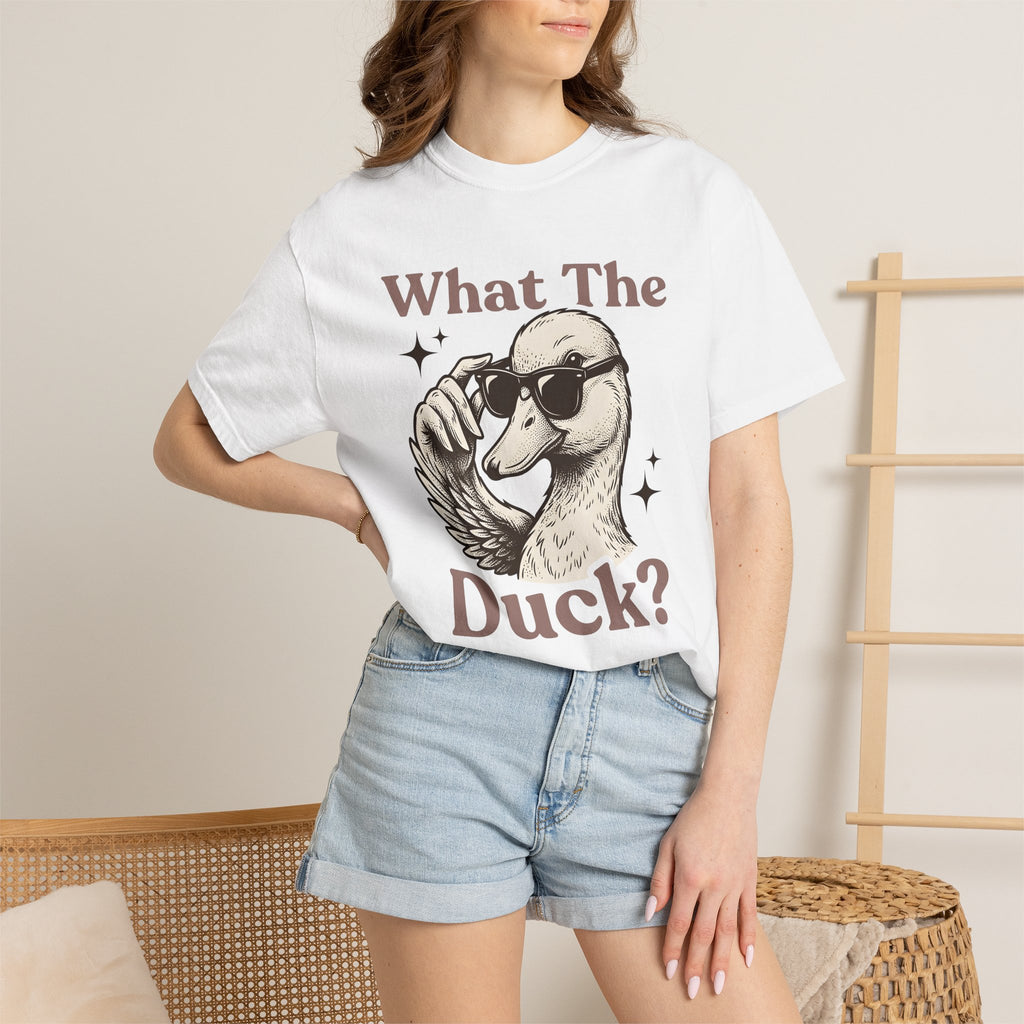 Duck Sunglasses Shirt Funny Critter Gift Women Line Art Tee Duck T-Shirt Humor Fan Minimalist Tshirt Animal Graphic Pop Art Star Symbols