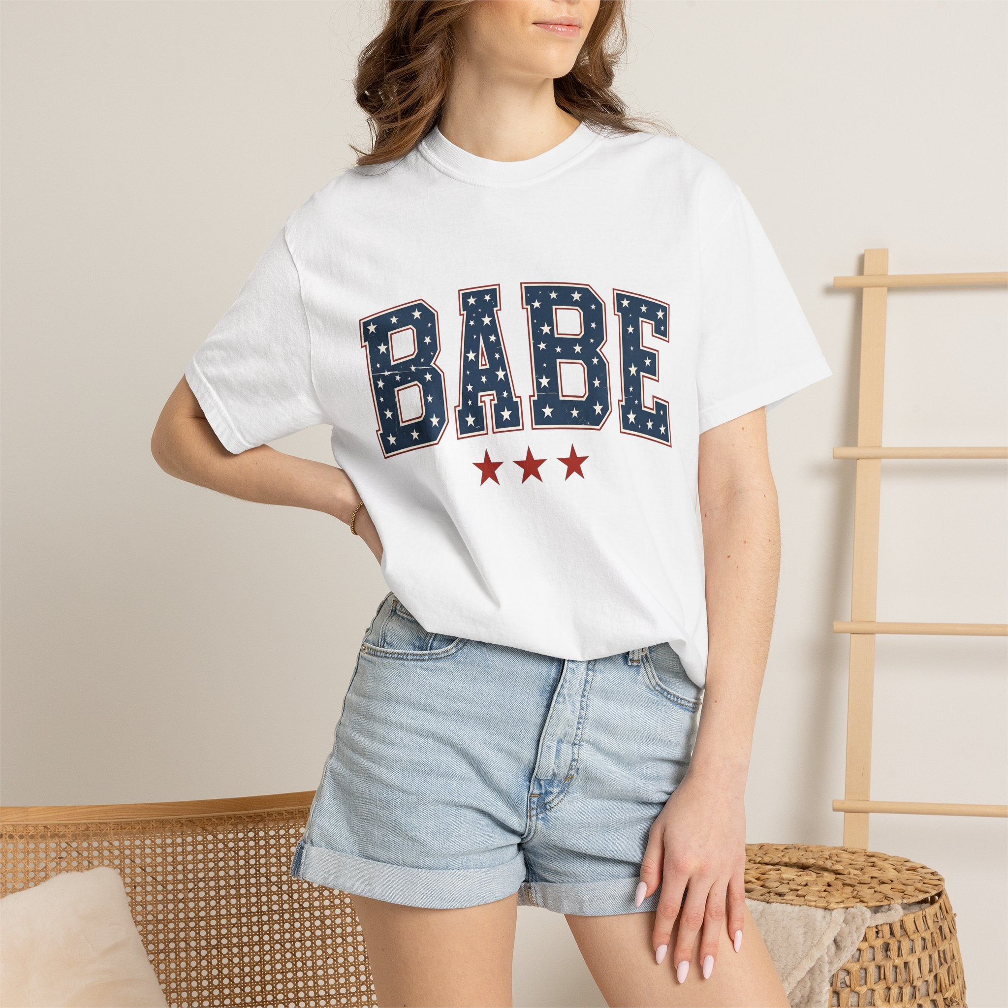 College Stars Design Shirt 4th Of July Festival Gift Women Americana Tee University Stars T-Shirt Independence Day Fan Patriotic Tshirt