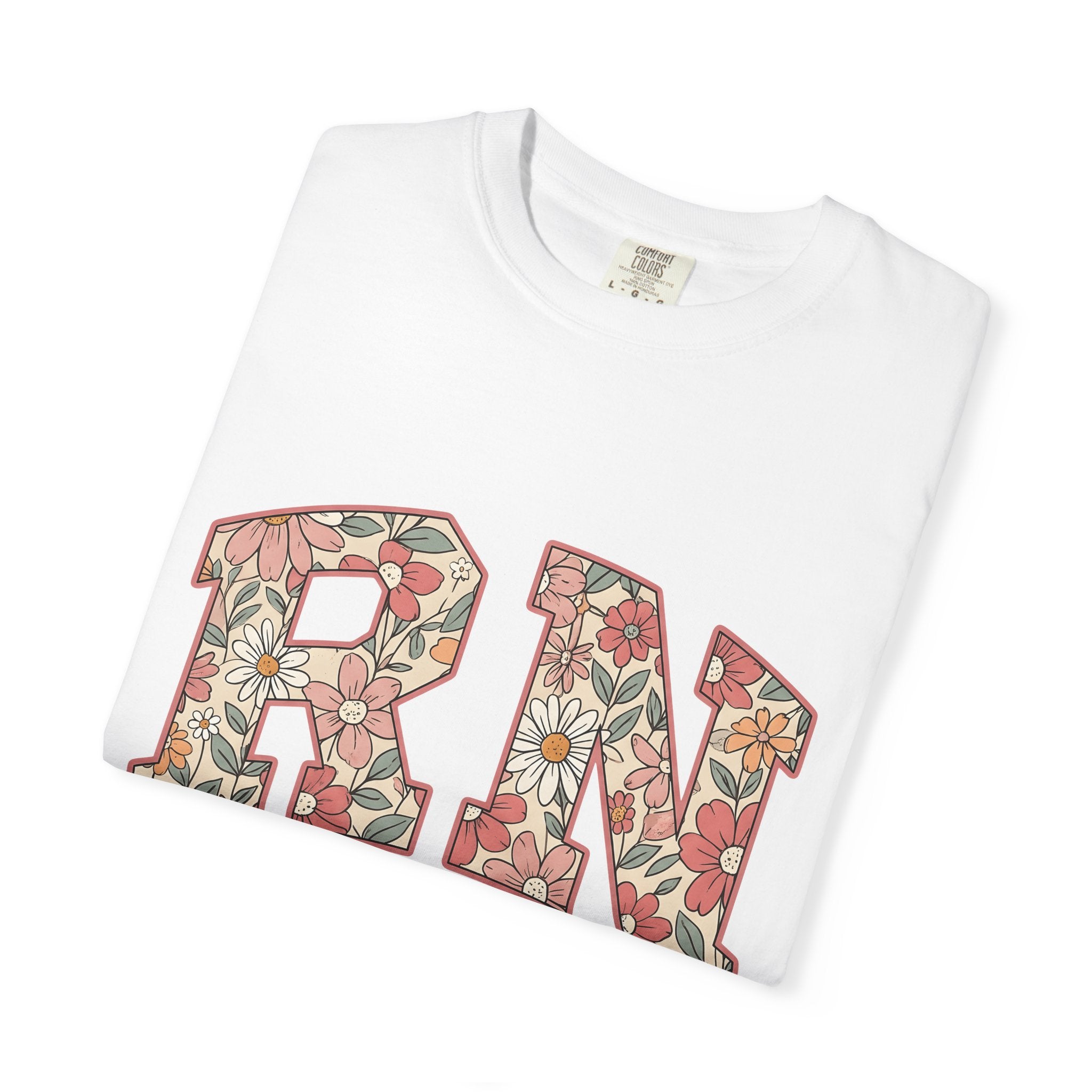 Floral Varsity Letters Shirt Nurses Floral Gift Women Boho Tee Letterman T-Shirt Nurse Enthusiast Hippie Tshirt Floral Graphic Retro Daisies