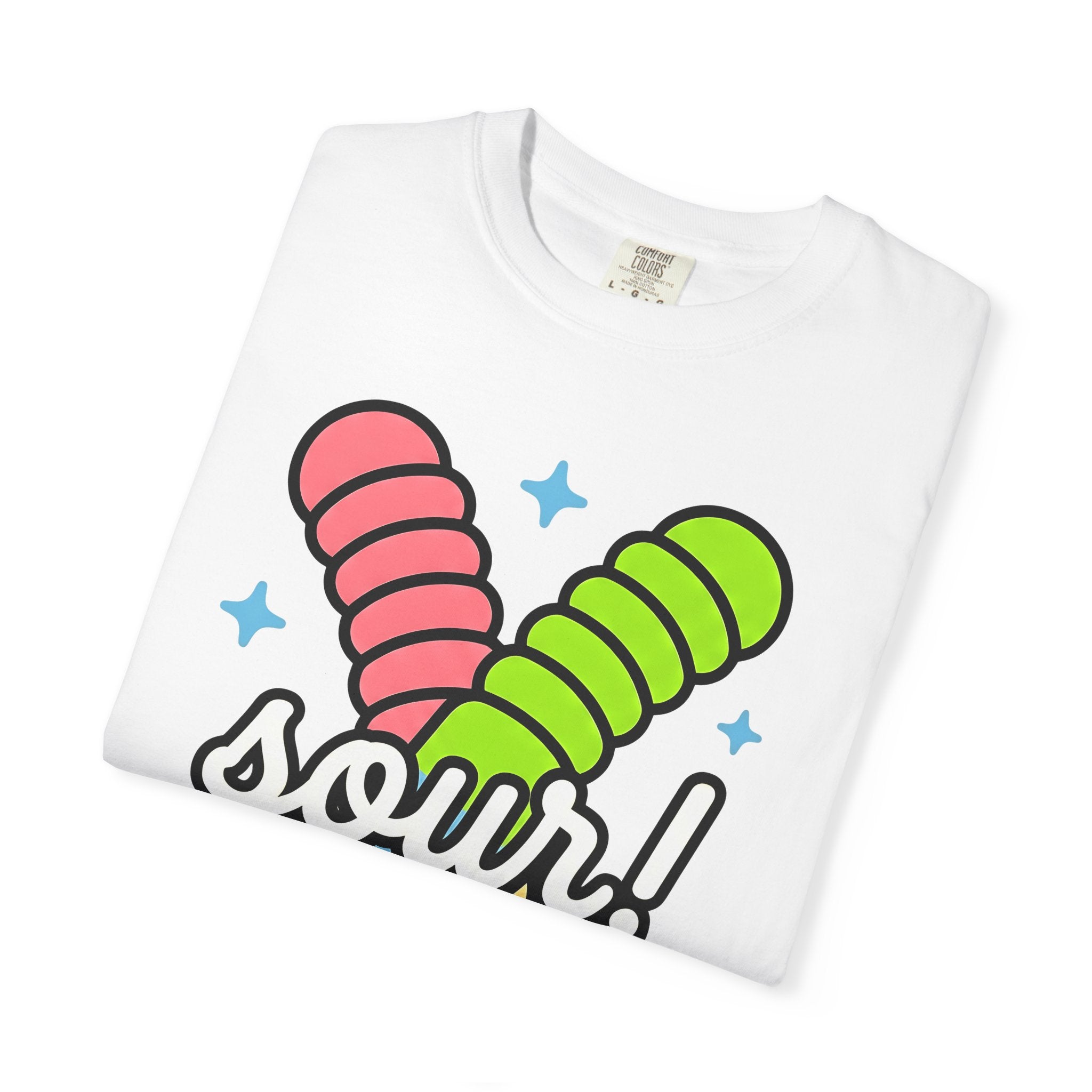 Gummy Worms Shirt St. Valentine's Day Candy Gift Women Cartoon Tee Jelly T-Shirt Valentine Fan Comic Tshirt Sweets Graphic Bold Stars Tshirt