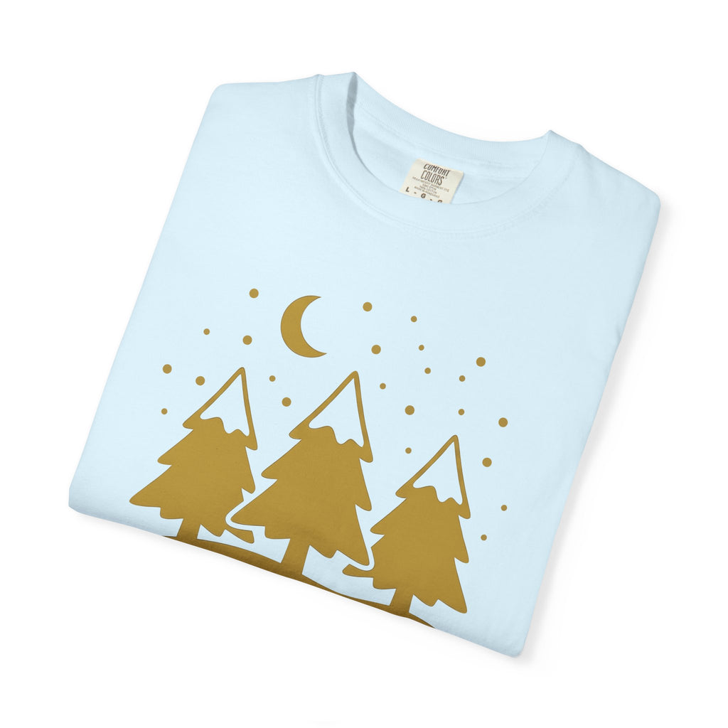 Fir Forest Shirt Christmas Cold Gift Women Basic Tee Pine T-Shirt Xmas Fan Winter Graphic Tshirt Sleek Lunar Tshirt