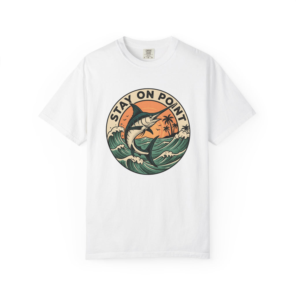 Billfish Shirt Fishing Sands Gift Women Pop Art Tee Sailfish T-Shirt Angler Fan Marlin Tshirt Beach Graphic Nostalgic Wave Spray Tshirt