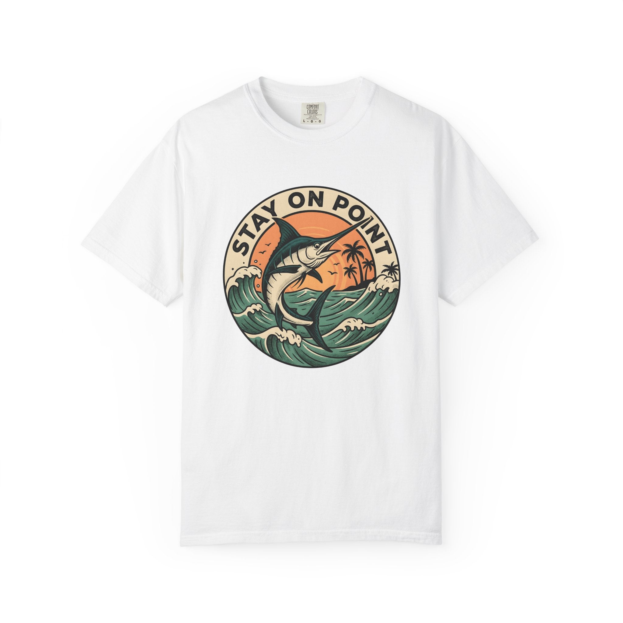 Billfish Shirt Fishing Sands Gift Women Pop Art Tee Sailfish T-Shirt Angler Fan Marlin Tshirt Beach Graphic Nostalgic Wave Spray Tshirt