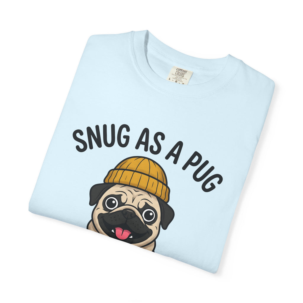 Pug Dog Shirt Dog Humor Gift Women Cartoon Tee Puggle T-Shirt Dog Fan Comic Graphic Tshirt Hand Drawn Beanie Hat Tshirt