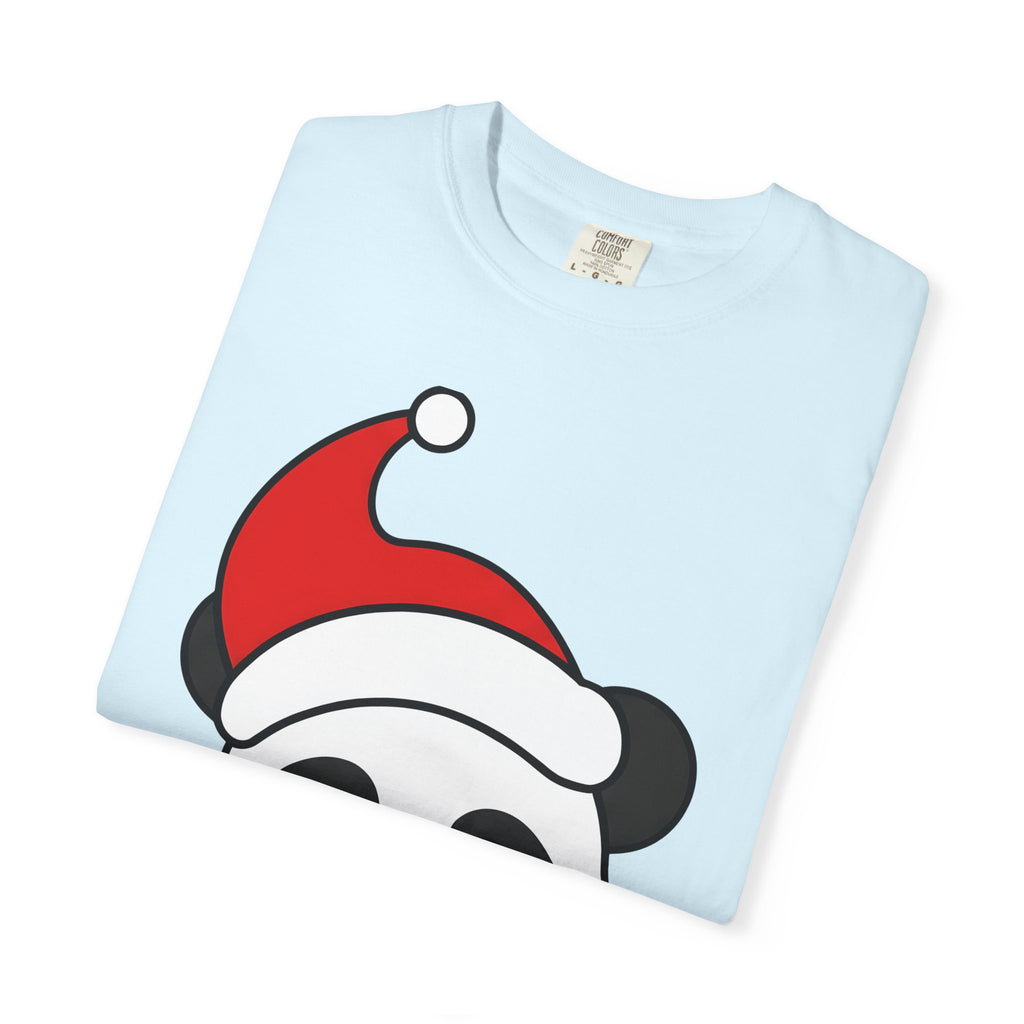 Panda Christmas Hat Shirt Animals Holiday Gift Women Kawaii Tee Panda Bear T-Shirt Animal Fan Cute Tshirt Christmas Graphic Cartoon Santa