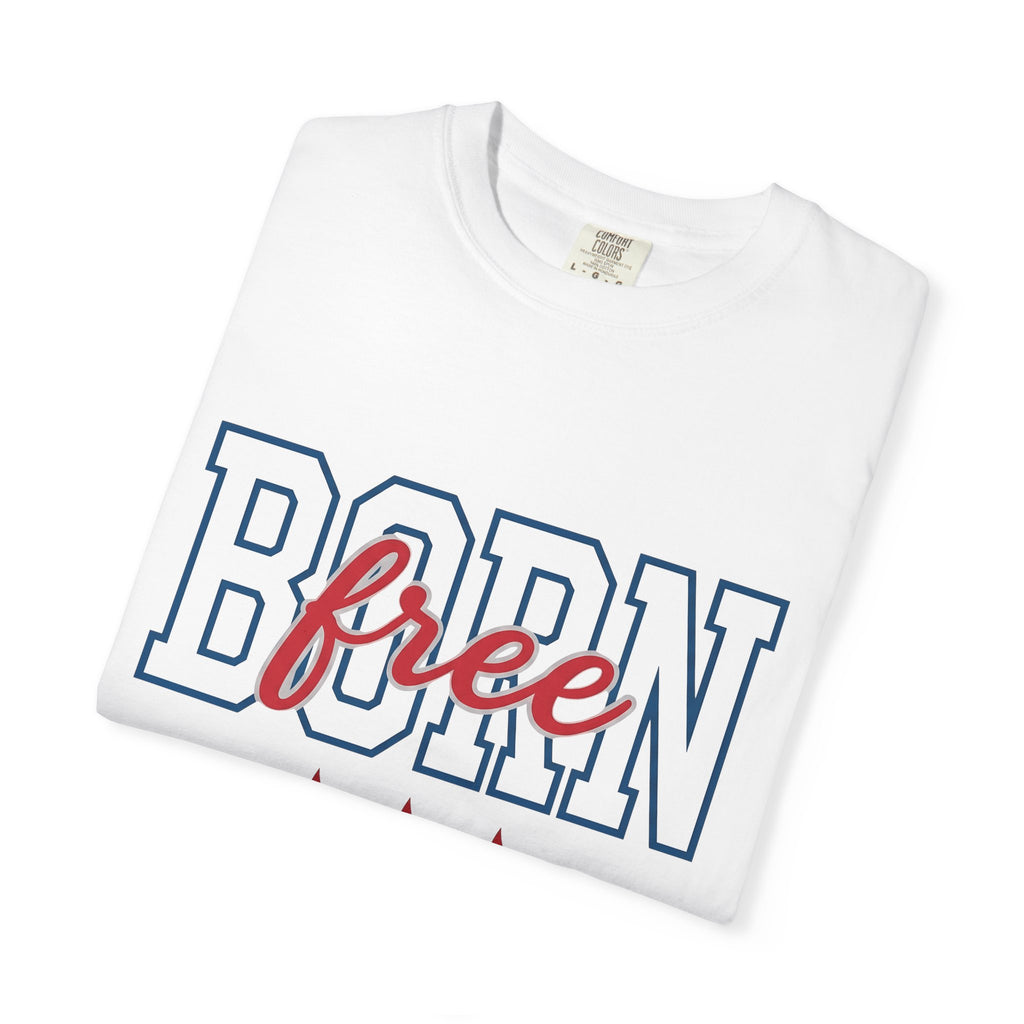 American Text Shirt America Flag Gift Women Strong Tee Typography T-Shirt Patriot Fan Vintage Tshirt Banner Graphic Retro Star Shapes Tshirt