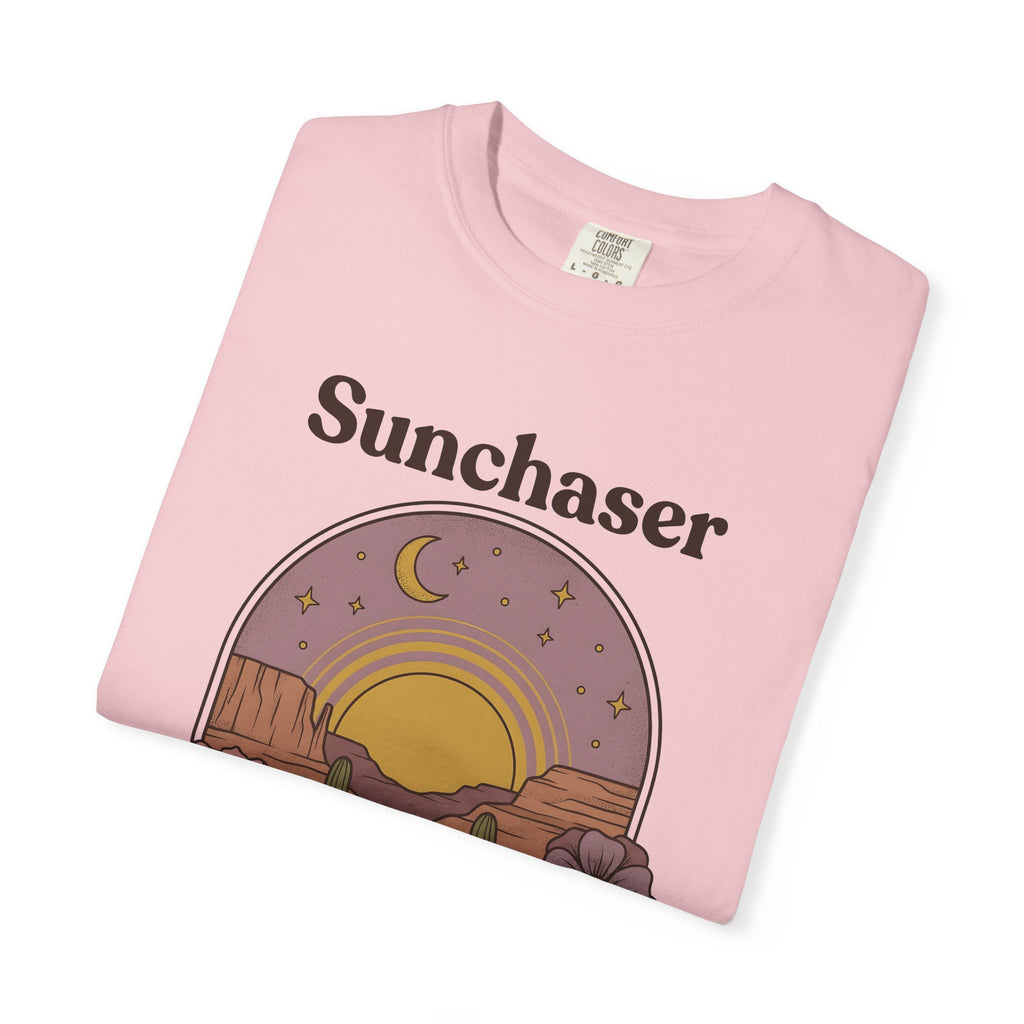 Desert Sunset Shirt Boho Landscape Gift Women Southwestern Tee Dusk T-Shirt Bohemian Fan Tribal Tshirt Scenic Graphic Classic Wildflowers