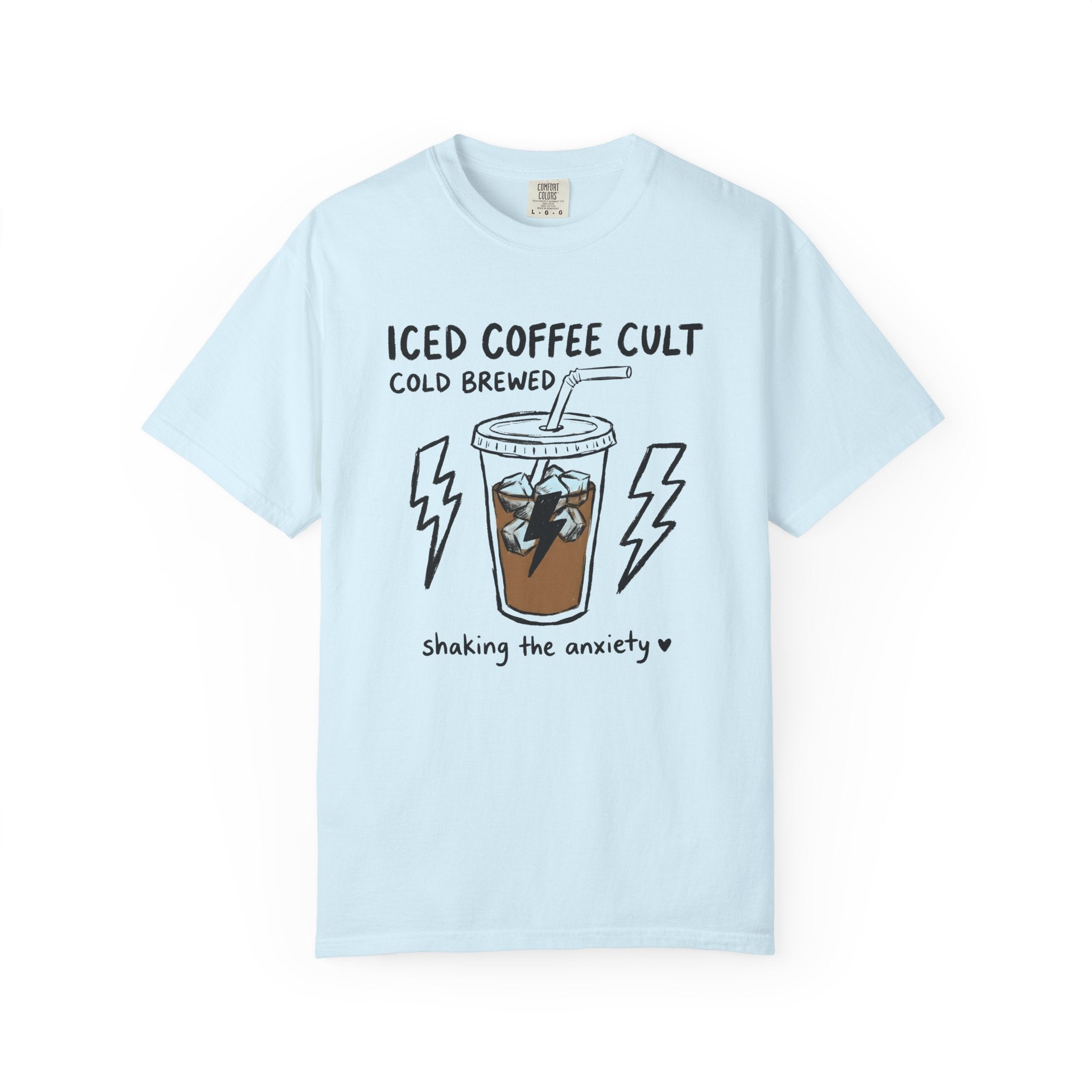 Cold Brew Cup Shirt Coffee Satire Gift Women Line Art Tee Cold Brew T-Shirt Coffee Fan Illustration Tshirt Sarcastic Graphic Cartoon