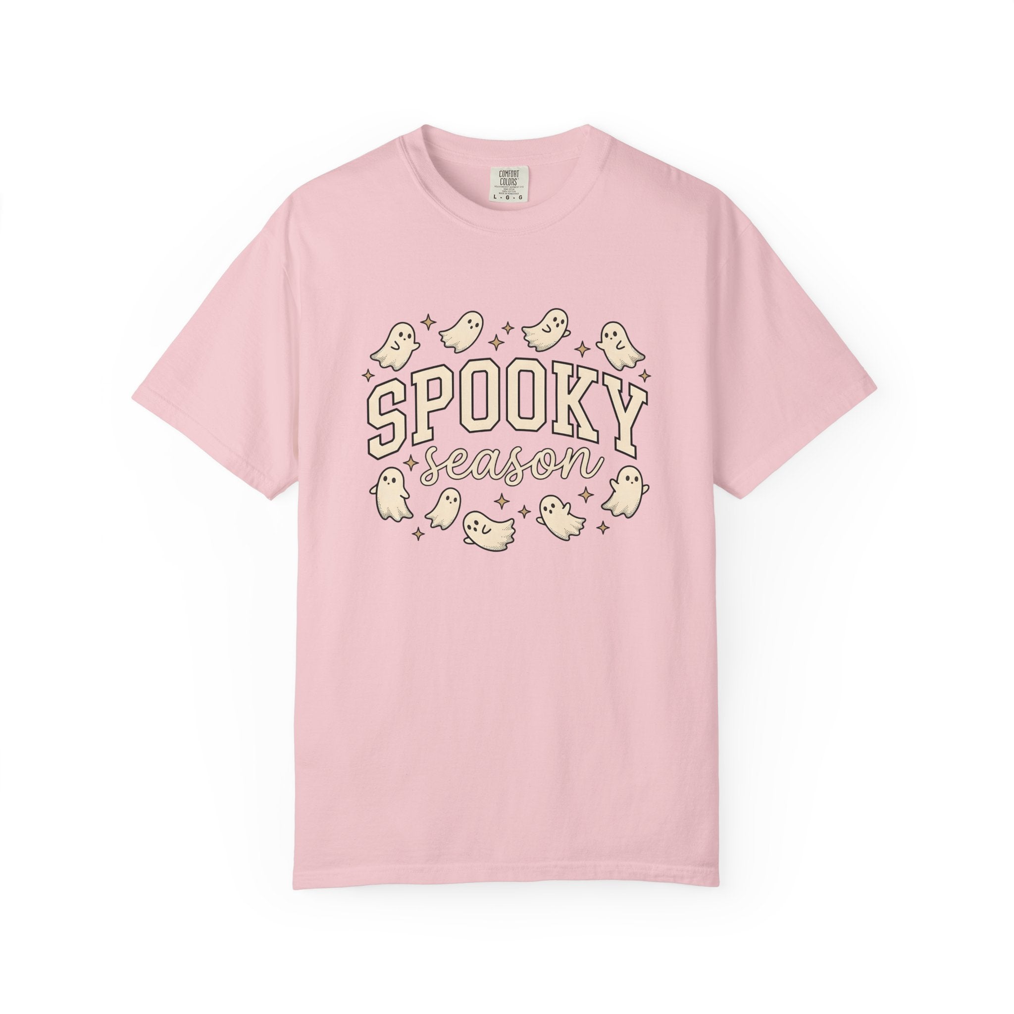 Cartoon Ghosts Shirt Halloween Spooky Gift Women Doodle Tee Specter T-Shirt Horror Fan Boo Tshirt Creepy Graphic Retro Stars Tshirt