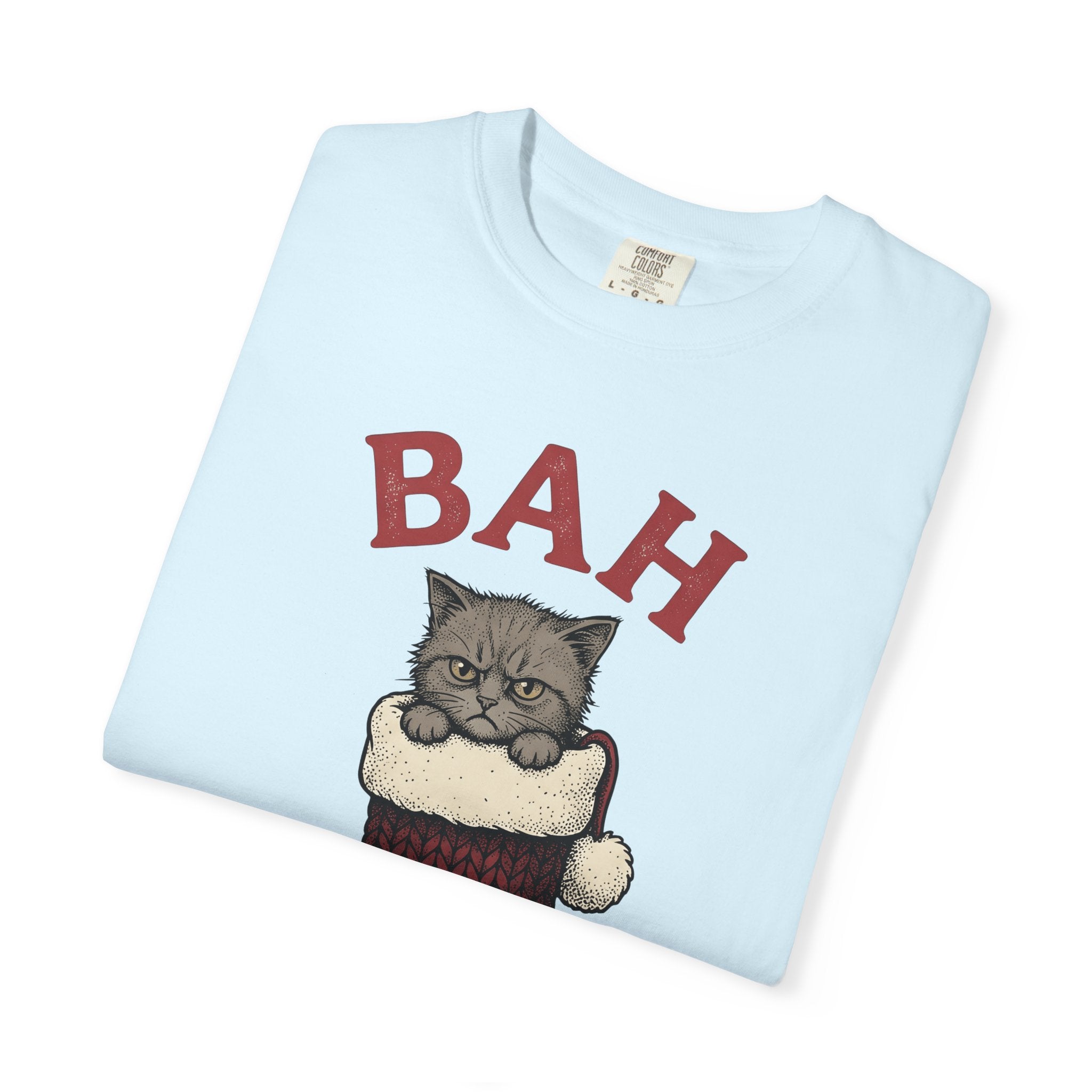 Angry Cat Sock Shirt Cat Festive Gift Women Retro Tee Furry Sock T-Shirt Cat Fan Vintage Tshirt Holiday Graphic Sketch Xmas Sock Tshirt