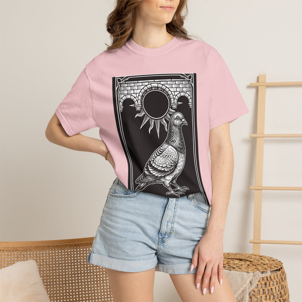 Dove Tarot Card Shirt Animals Mystic Gift Women Dark Tee Tarot Card T-Shirt Creature Fan Gothic Tshirt Occult Graphic Retro Sunlight Tshirt