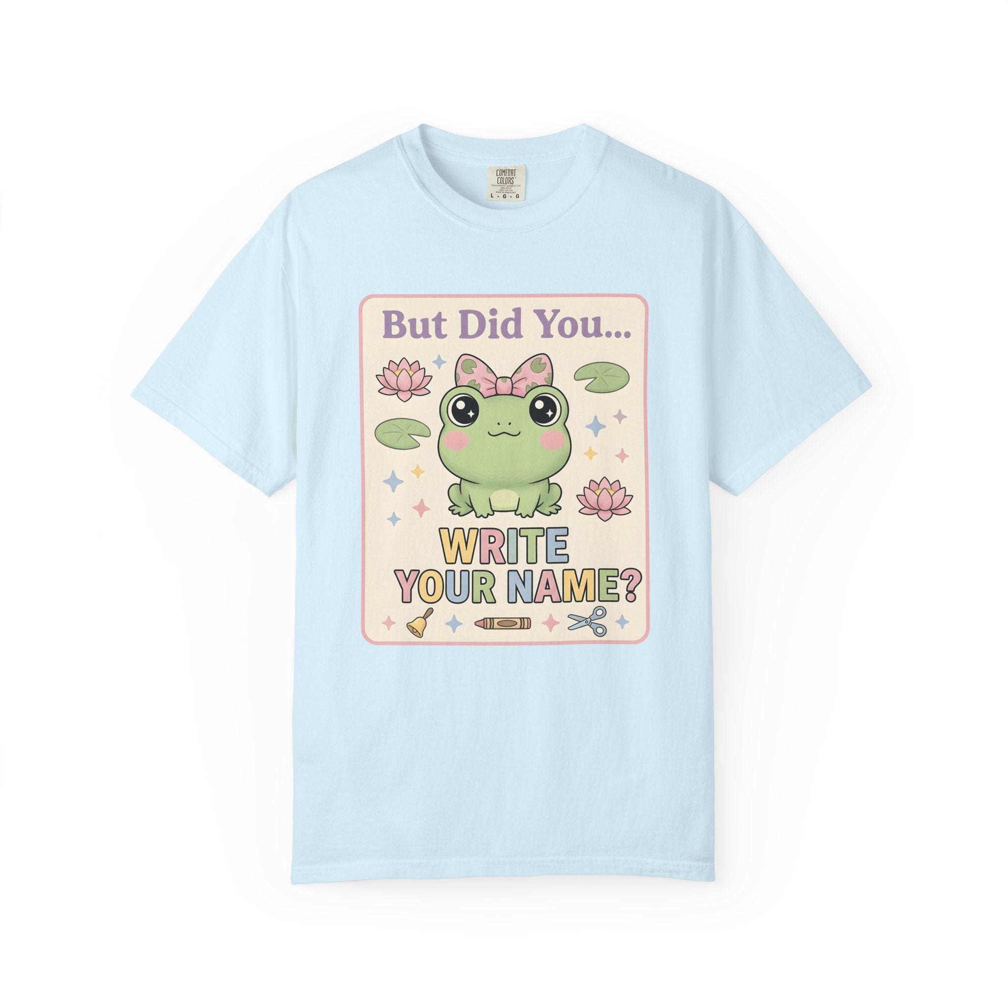 Cute Frog Shirt Teachers Classroom Gift Women Kawaii Tee Toad T-Shirt Educator Enthusiast Cartoon Tshirt Classroom Graphic Pastel Lotus