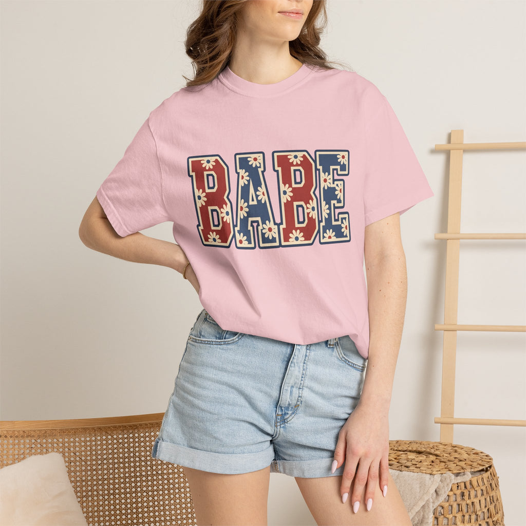 Large Bloom Text Shirt America/4th Of July Independence Gift Women Antique Tee Typography T-Shirt Patriotic Fan Vintage Tshirt Liberty