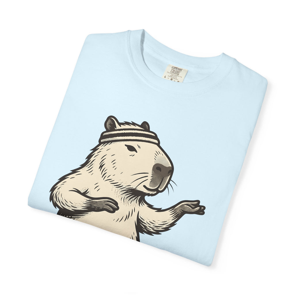 Capybara Exercise Shirt Sports Fauna Gift Women Minimalist Tee Rodent T-Shirt Athlete Fan Animal Tshirt Wildlife Graphic Doodle Hairband