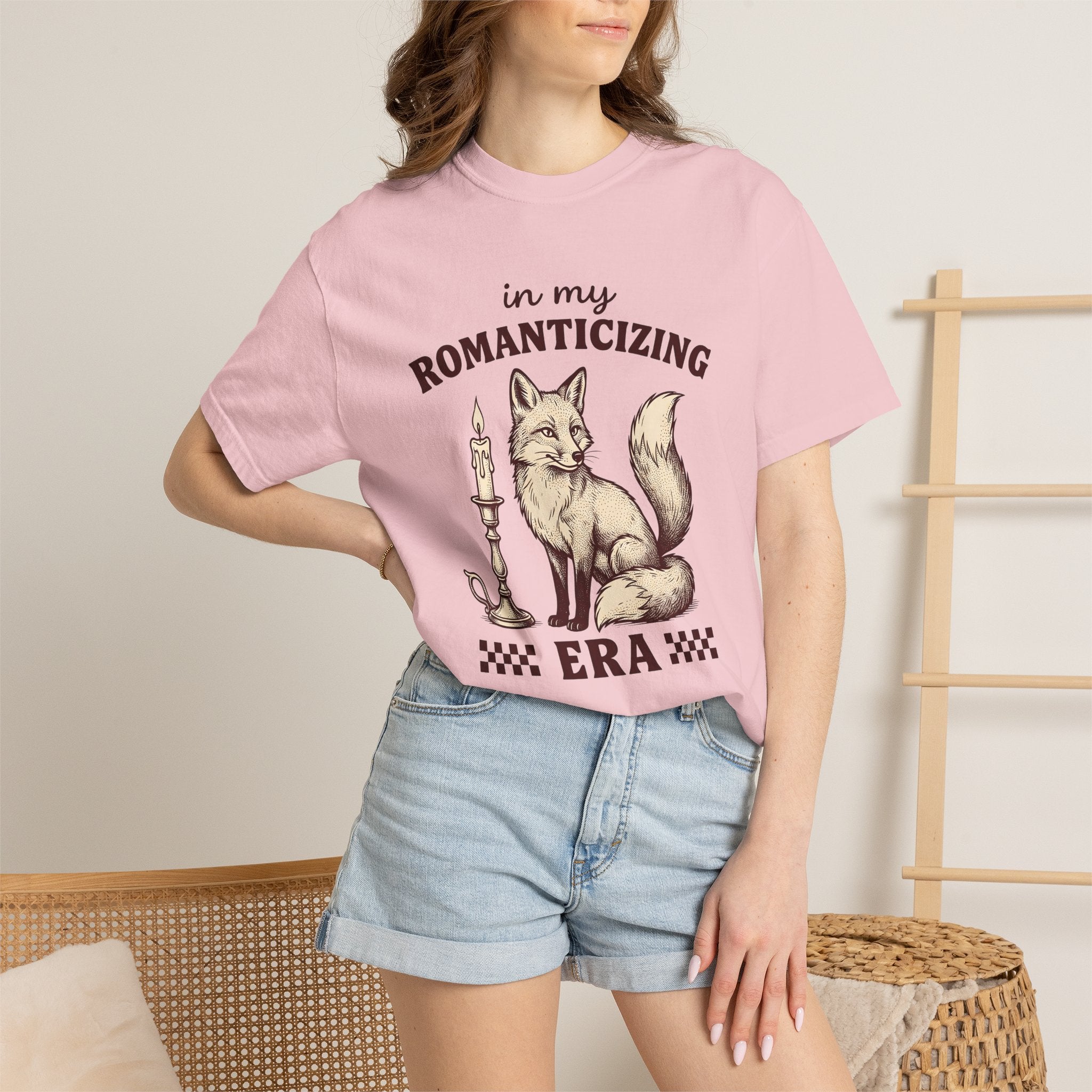 Fox Candle Shirt St. Valentine's Day Wildlife Gift Women Retro Tee Candle Holder T-Shirt Valentine Fan Vintage Tshirt Animal Graphic Sketch