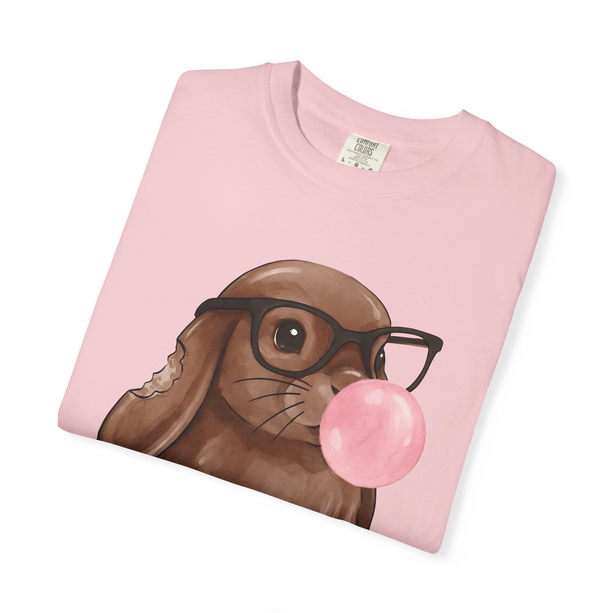 Sweet Rabbit Shirt Easter Beast Gift Women Hand Drawn Tee Bunny T-Shirt Easter Fan Hare Tshirt Monster Graphic Pastel Specs Tshirt
