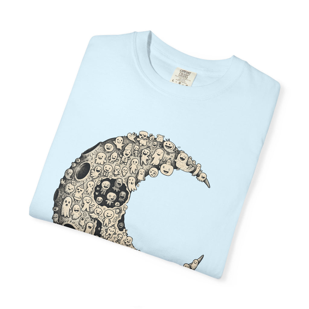 Crescent Moon Shirt Boho Chic Zodiac Gift Women Rustic Tee Lunar T-Shirt Bohemian Enthusiast Vintage Tshirt Astrology Graphic Sketch