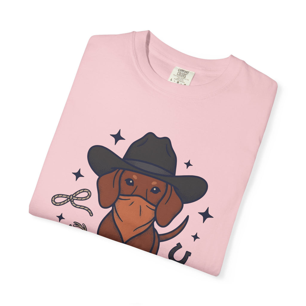 Rodeo Dog Shirt Dog Western Wear Gift Women Hand Drawn Tee Cowdog T-Shirt Dog Fan Illustrated Tshirt Country Graphic Old School Luck Charm
