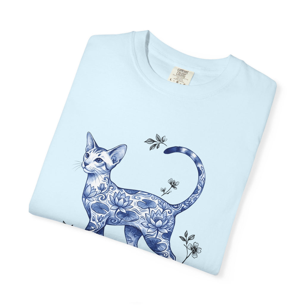 Flower Cat Shirt Cat Flower Gift Women Floral Tee Kitty T-Shirt Cat Fan Fancy Tshirt Blossom Graphic Retro Water Lily Tshirt