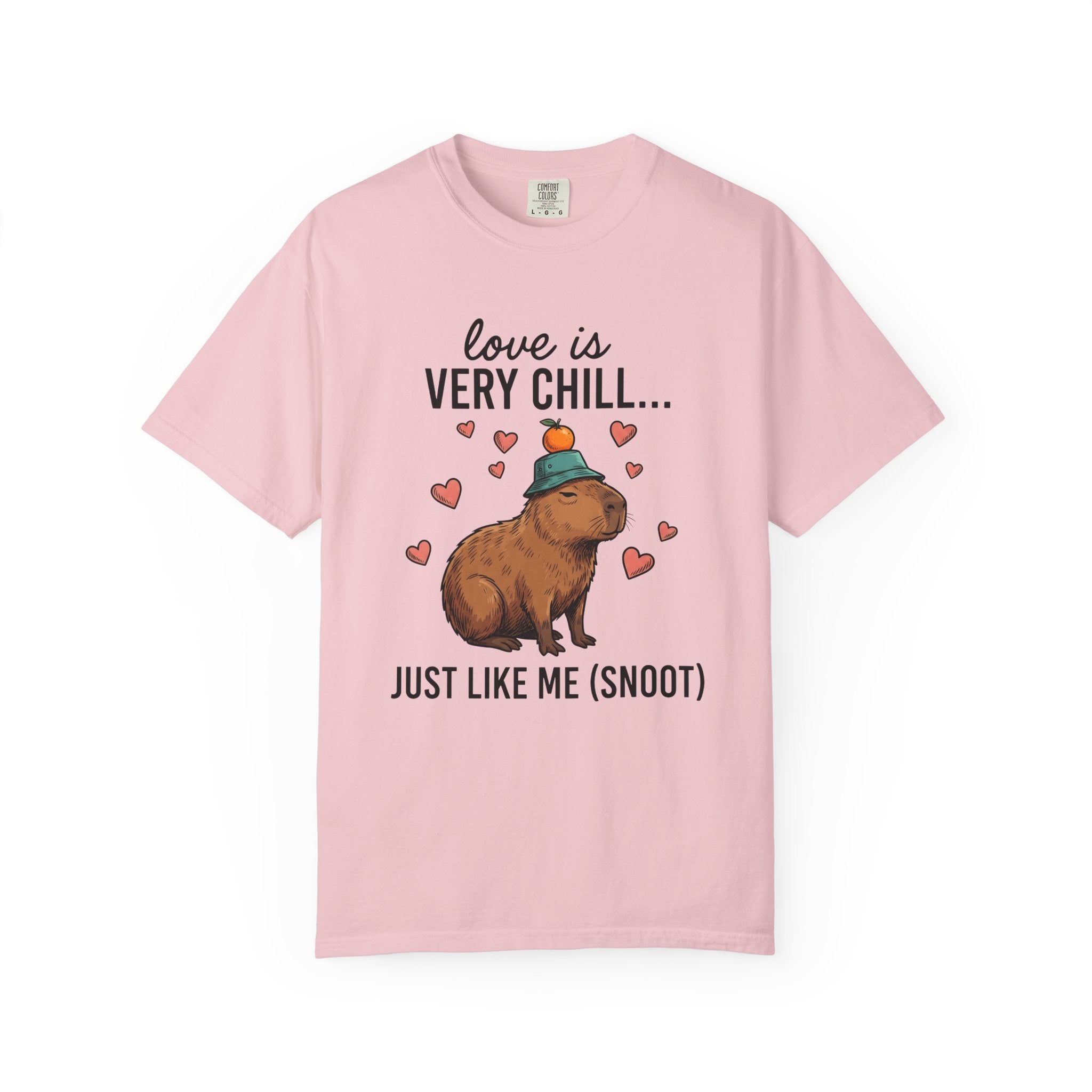 Capybara Drawing Shirt Valentines Day Creature Gift Women Animation Tee Rodent T-Shirt Valentine Fan Cartoon Tshirt Animal Graphic Doodle