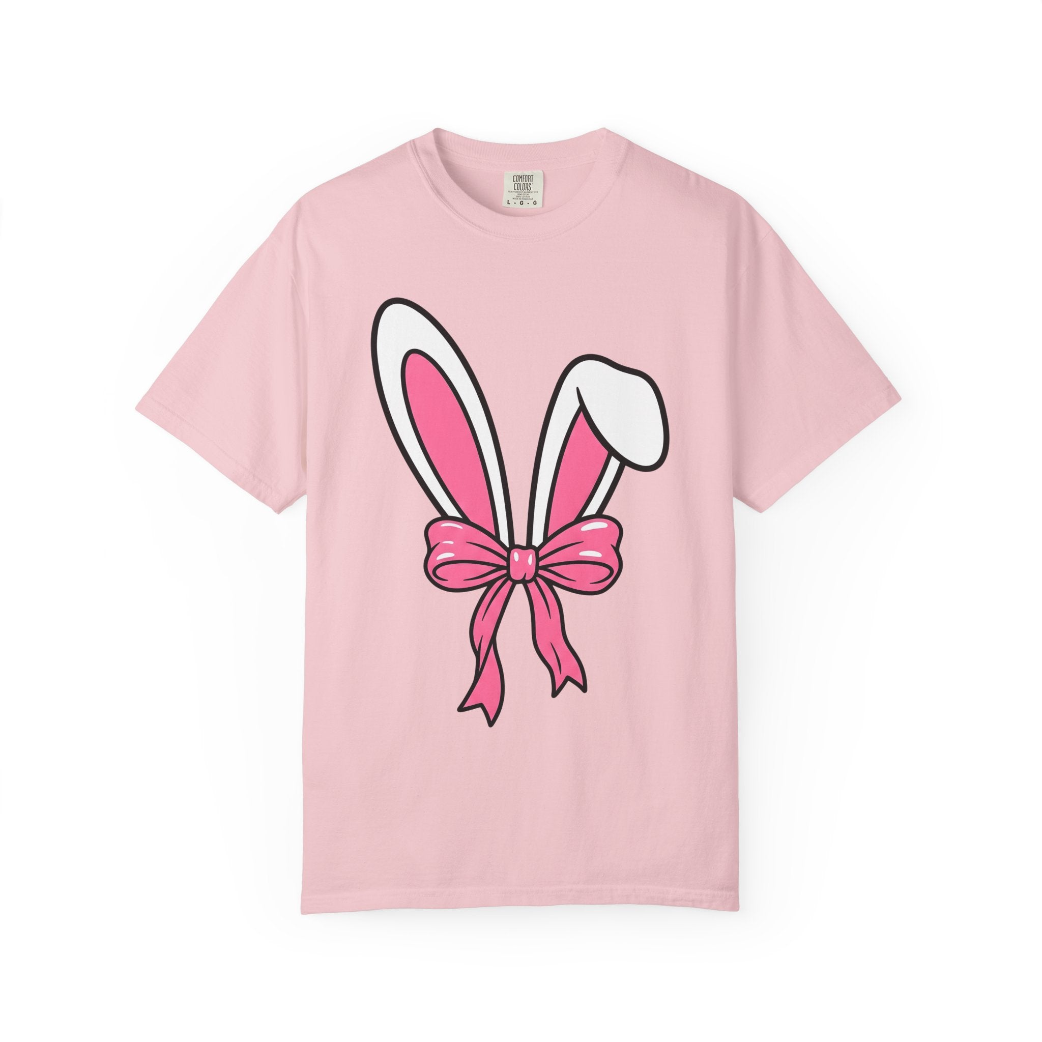 Bunny Ears Shirt Easter Animal Gift Women Cartoon Tee Rabbit Ears T-Shirt Easter Fan Bunny Tshirt Cute Graphic Simple Animal Illustration