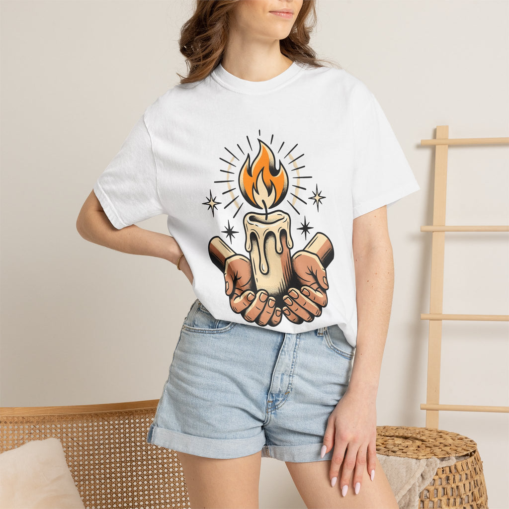 Wax Fingers Shirt Boho Chic Energy Gift Women Classic Tattoo Tee Finger T-Shirt Bohemian Fan Tattooed Tshirt Vibrations Graphic Line Art