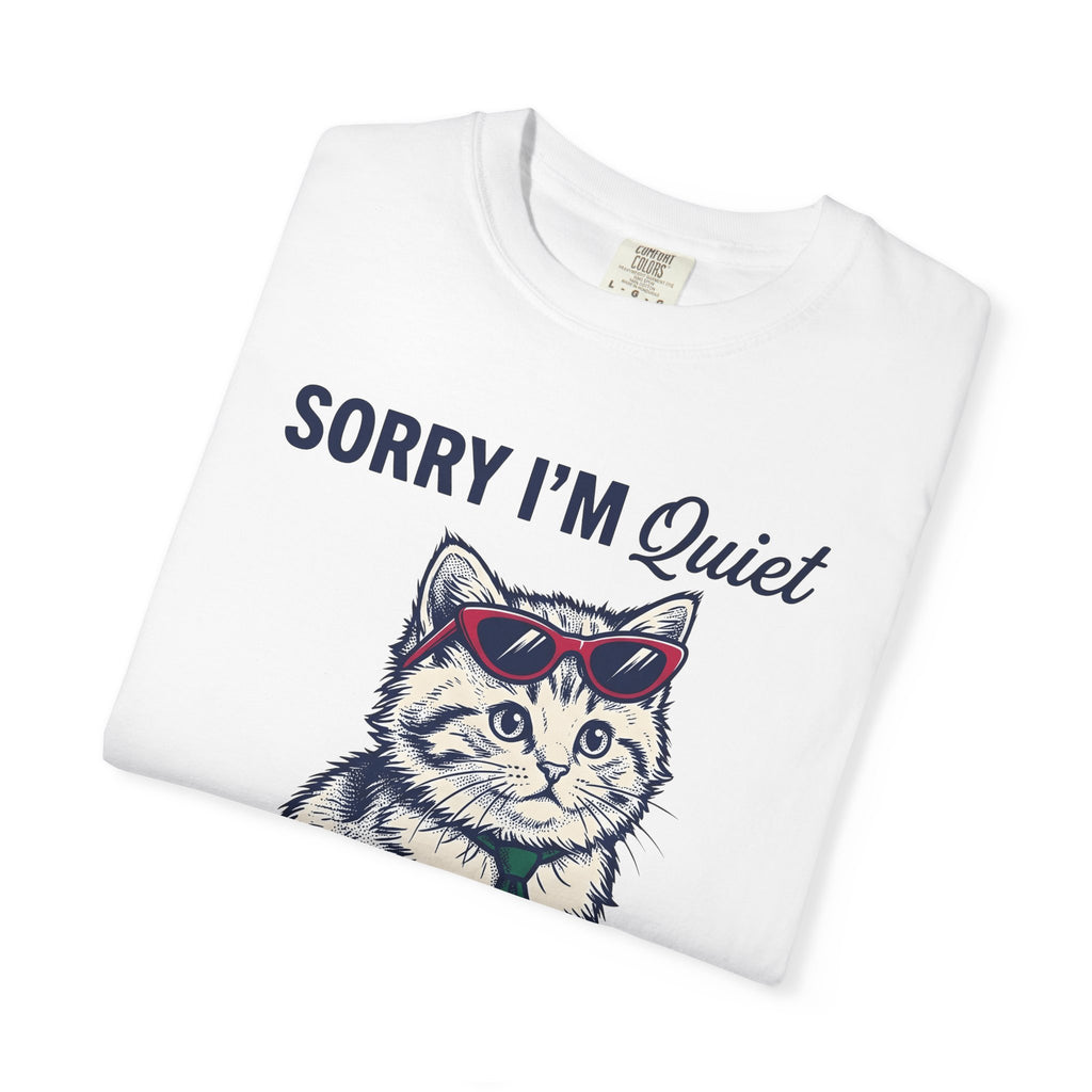 Feline Sunglasses Shirt Funny Wildlife Gift Women Cartoon Tee Cat Glasses T-Shirt Humor Fan Comic Tshirt Animal Graphic Doodle Necktie