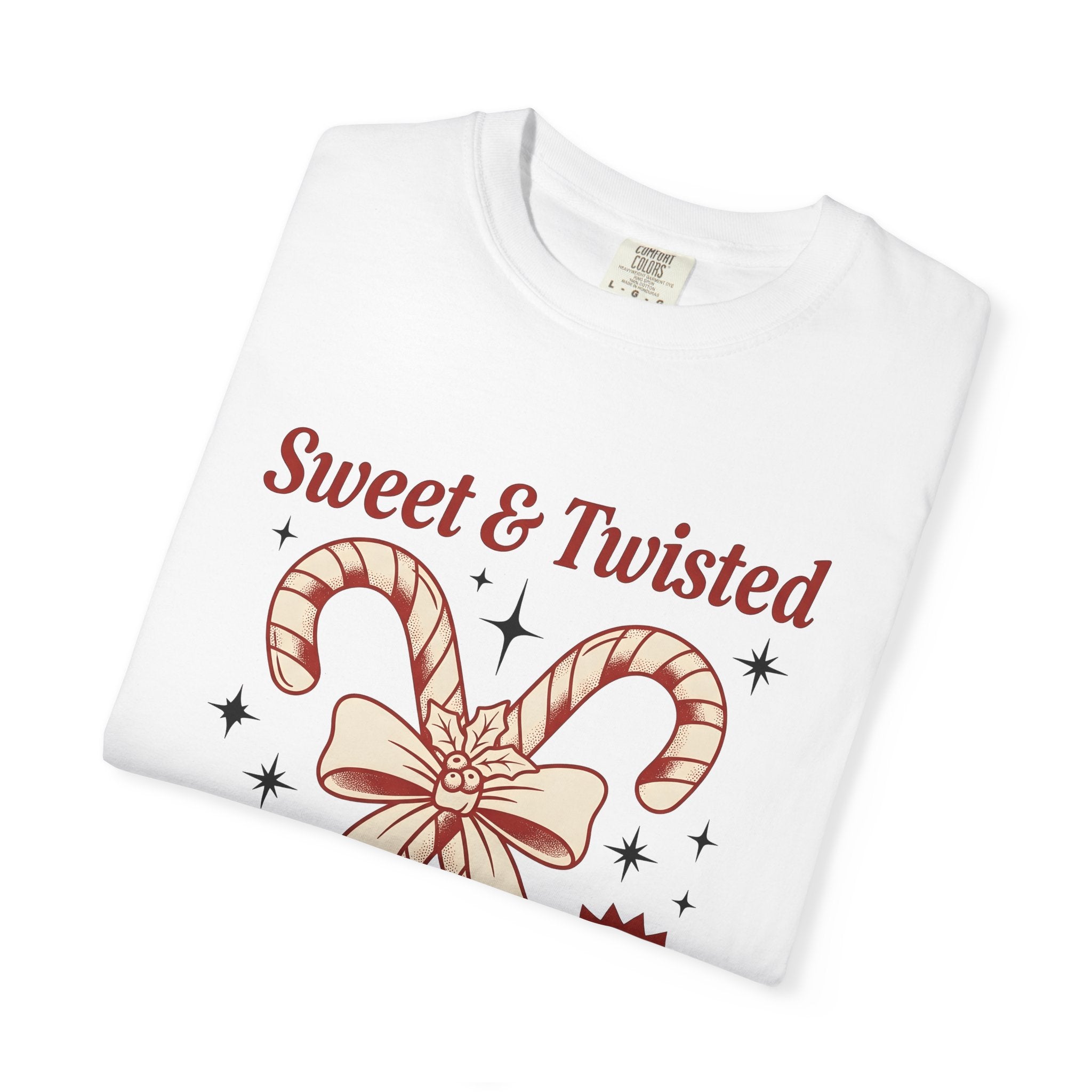 Candy Cane Shirt Christmas Holiday Gift Women Vintage Tee Peppermint T-Shirt Xmas Fan Distressed Tshirt Seasonal Graphic Retro Bow Tshirt