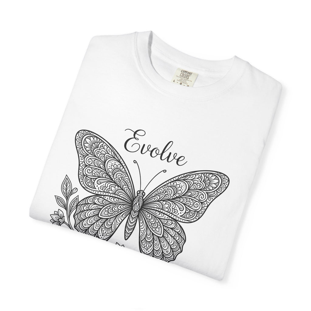 Butterfly Print Shirt Animals & Flowers Flora Gift Women Vintage Tee Butterfly T-Shirt Wildlife Fan Insect Tshirt Botanical Graphic Abstract