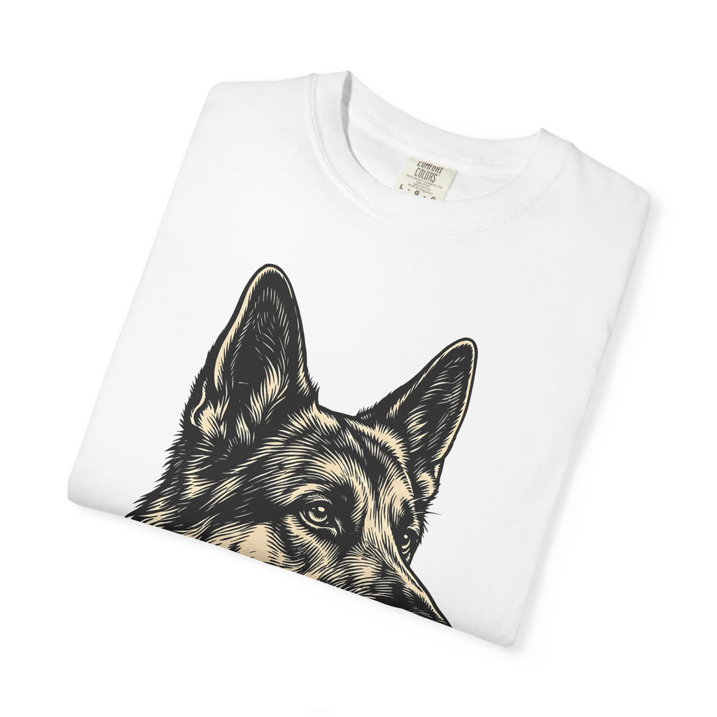 German Shepherd Shirt Dog Companion Gift Women Outline Tee Shepherd Dog T-Shirt Dog Fan Alsatian Graphic Tshirt Drawing Dog Profile Tshirt