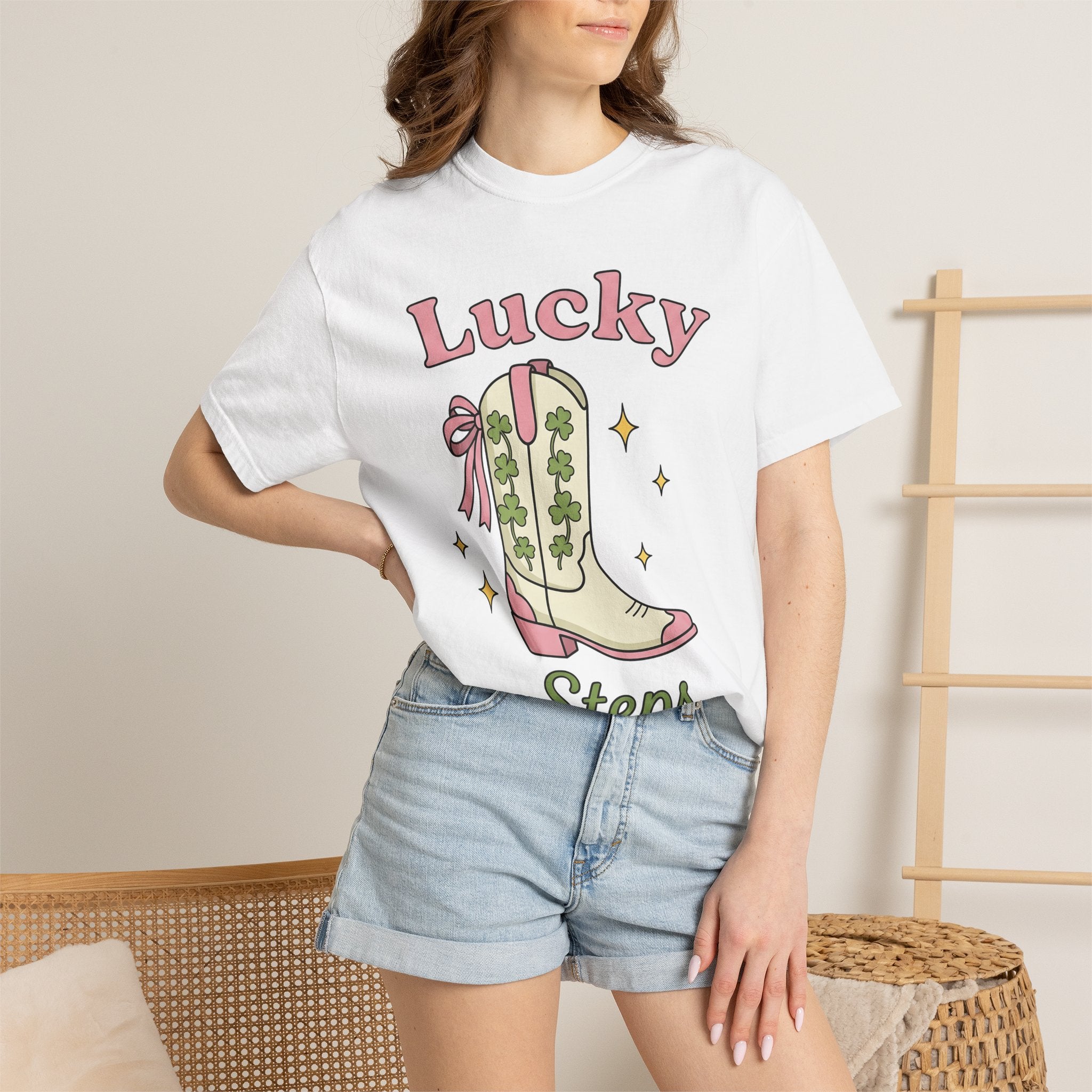 Cowboy Boot Shirt St Patrick's Day Ranch Gift Women Hand Drawn Tee Boot T-Shirt Patrick's Day Fan Illustrated Tshirt Farmhouse Graphic