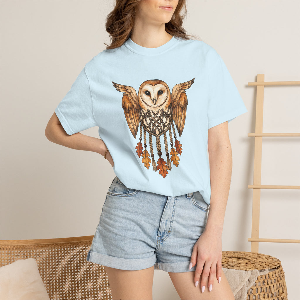 Owl Dream Catcher Shirt Boho Chic Fauna Gift Women Ethnic Tee Dreamcatcher T-Shirt Bohemian Enthusiast Tribal Tshirt Wildlife Graphic Line