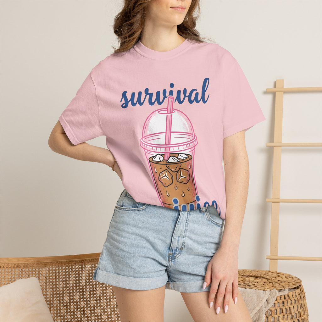 Iced Coffee Cup Shirt Coffee Humor Gift Women Cartoon Tee Coffee Mug T-Shirt Coffee Fan Comic Graphic Tshirt Retro Ice Cubes Tshirt
