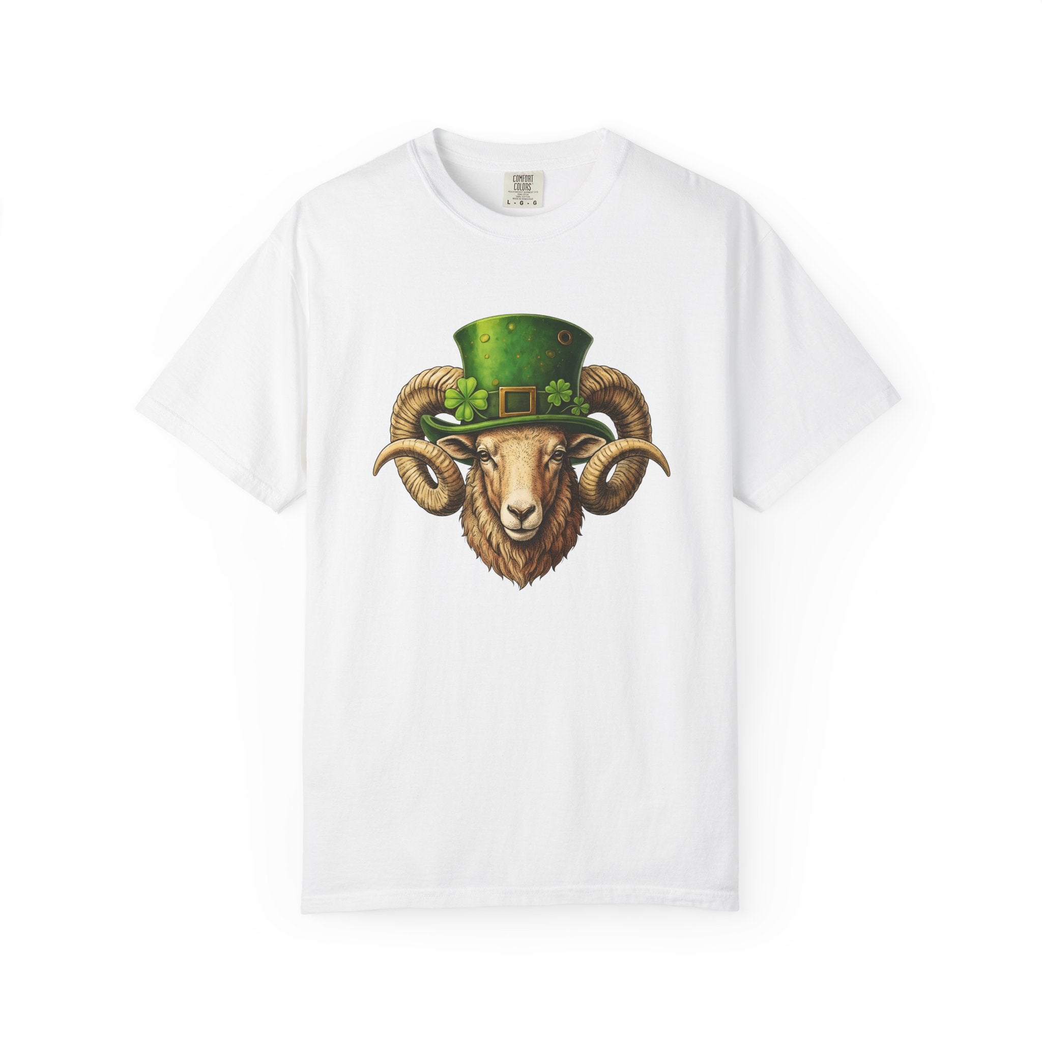 Ram Leprechaun Hat Shirt St Patrick's Day Creatures Gift Women Old School Tee Leprechaun Hat T-Shirt St Patricks Fan Vintage Tshirt Monster