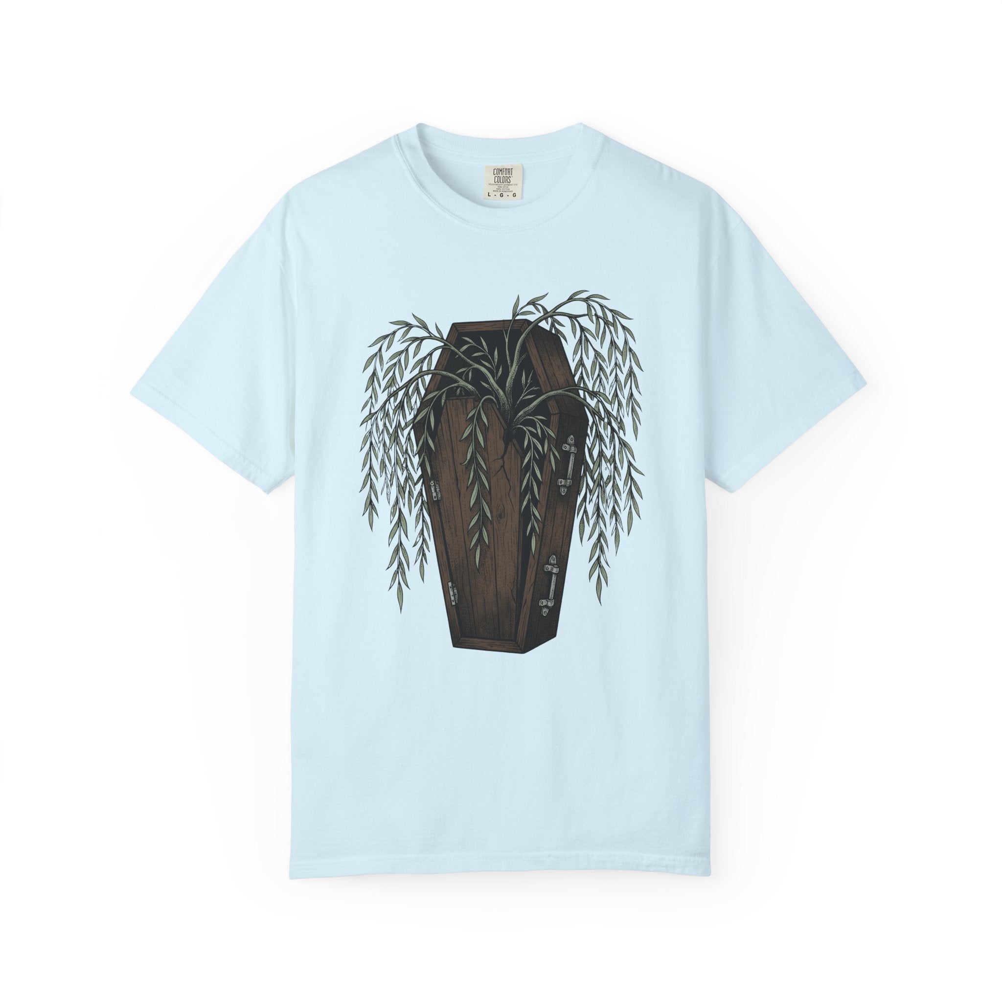 Coffin Succulent Shirt Cottagecore Dark Gift Women Floral Tee Echeveria T-Shirt Cottage Fan Botanical Tshirt Gothic Graphic Retro Hanging