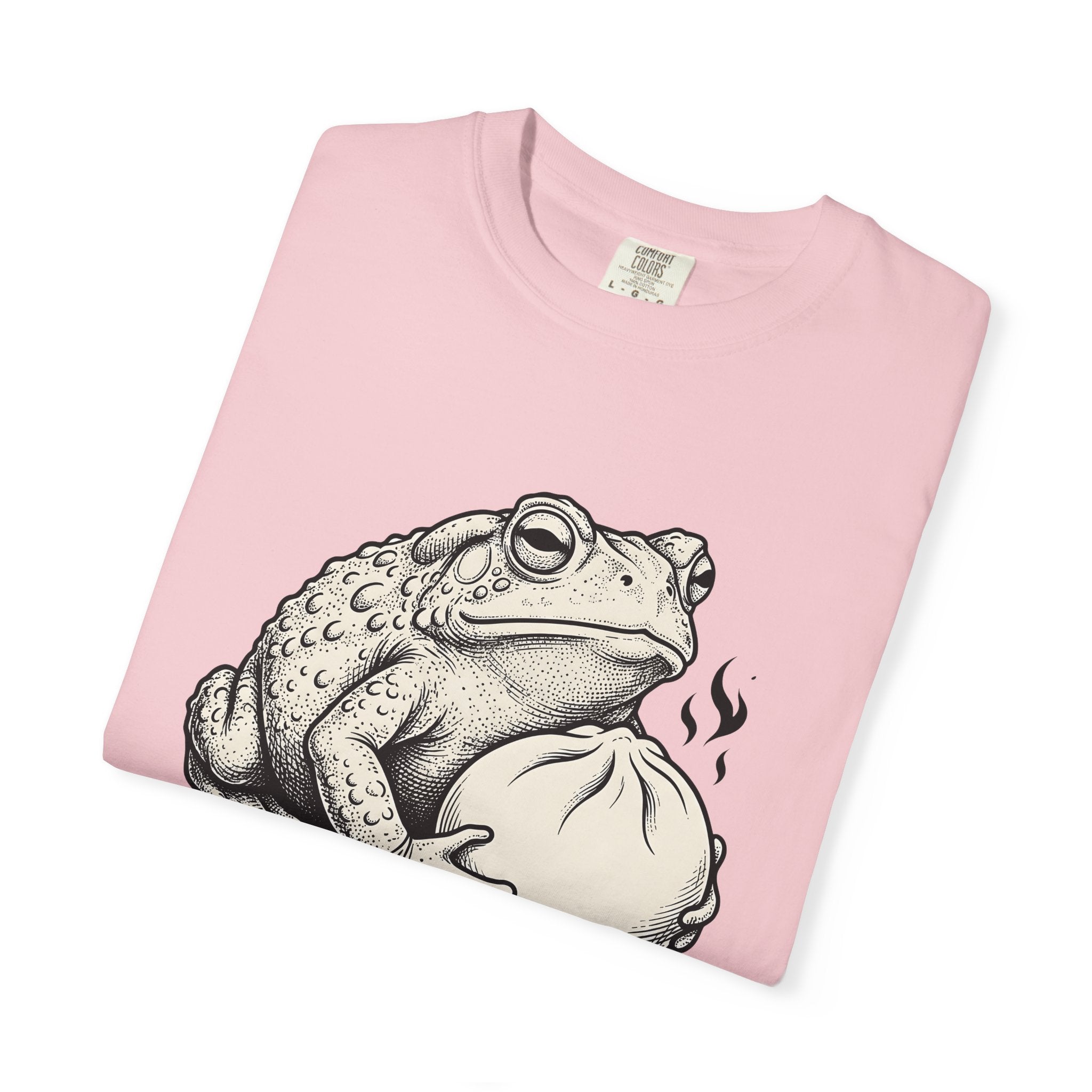 Amphibian Dumpling Shirt Animals Meal Gift Women Illustration Tee Frog T-Shirt Animal Fan Toad Tshirt Food Graphic Dumpling Design Graphic