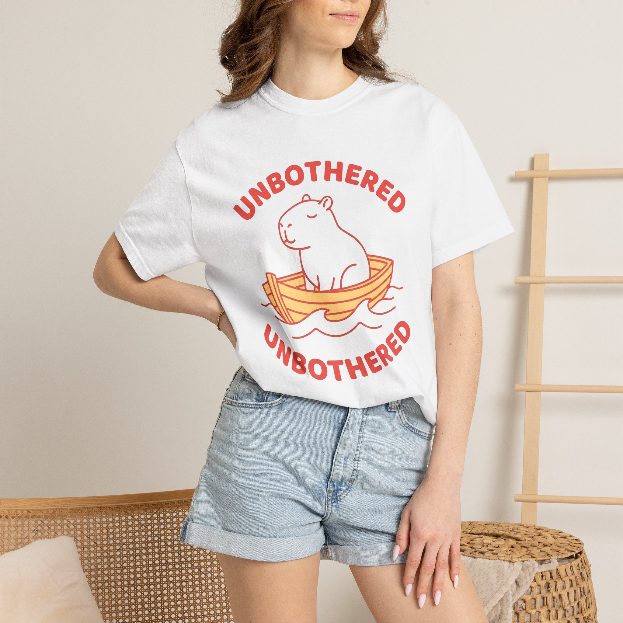 Capybara Canoe Shirt Funny Creatures Gift Women Charming Tee Rodent T-Shirt Humor Fan Cute Tshirt Animal Graphic Clean Sea Tshirt