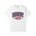 Usa Stars Shirt America Cowboy Gift Women Graphic Tee Stars T-Shirt American Fan Typography Tshirt Rodeo Graphic Classic Star Stripes Tshirt