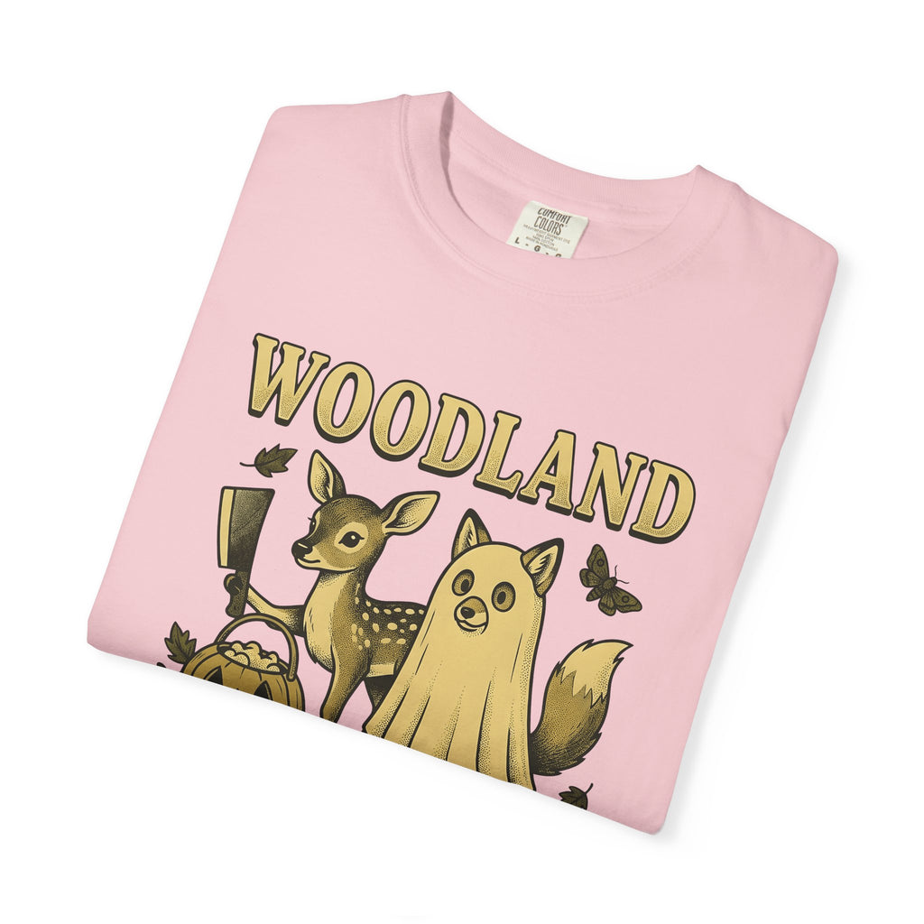 Woodland Animals Shirt Halloween Animals Gift Women Vintage Tee Wildlife T-Shirt Halloween Fan Retro Tshirt Creature Graphic Hand Drawn