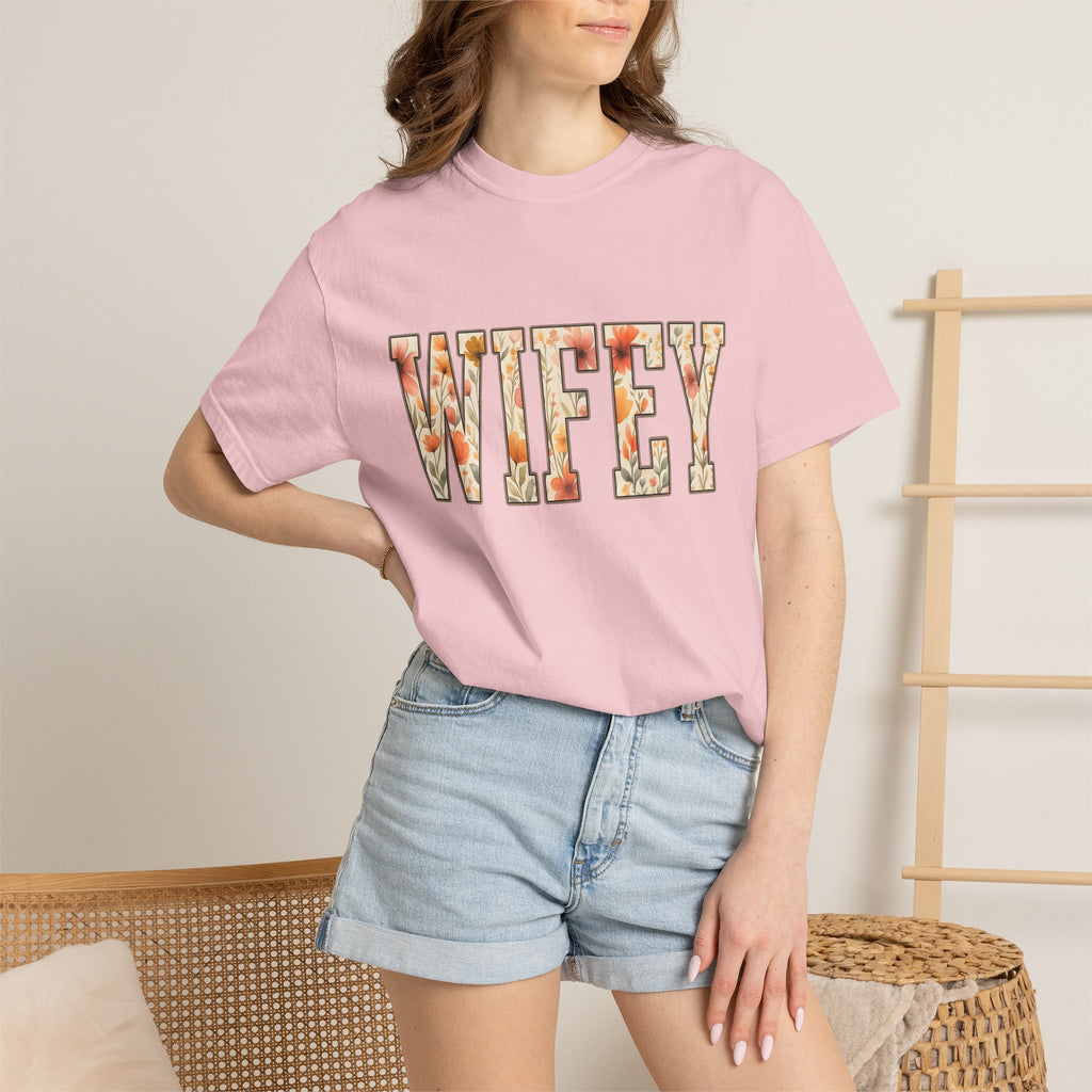 Floral Lettering Shirt Floral Nuptials Gift Women Flower Drawing Tee Typography T-Shirt Florist Fan Illustration Tshirt Wedding Graphic