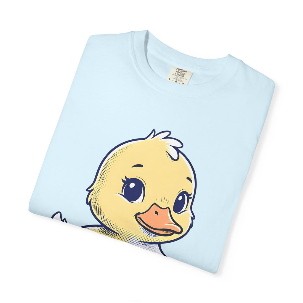 Duckling Shirt Animals Sweet Gift Women Animated Tee Duck T-Shirt Creature Fan Cartoon Tshirt Cute Graphic Hand Drawn Wide Eyes Tshirt