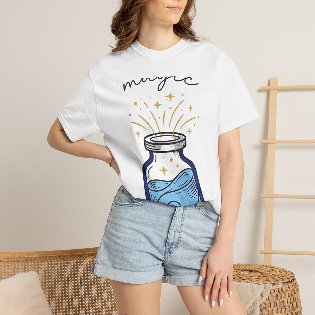 Potion Bottle Shirt Boho Chic Spirituality Gift Women Fantasy Tee Apothecary Jar T-Shirt Bohemian Fan Mystical Graphic Tshirt Doodle