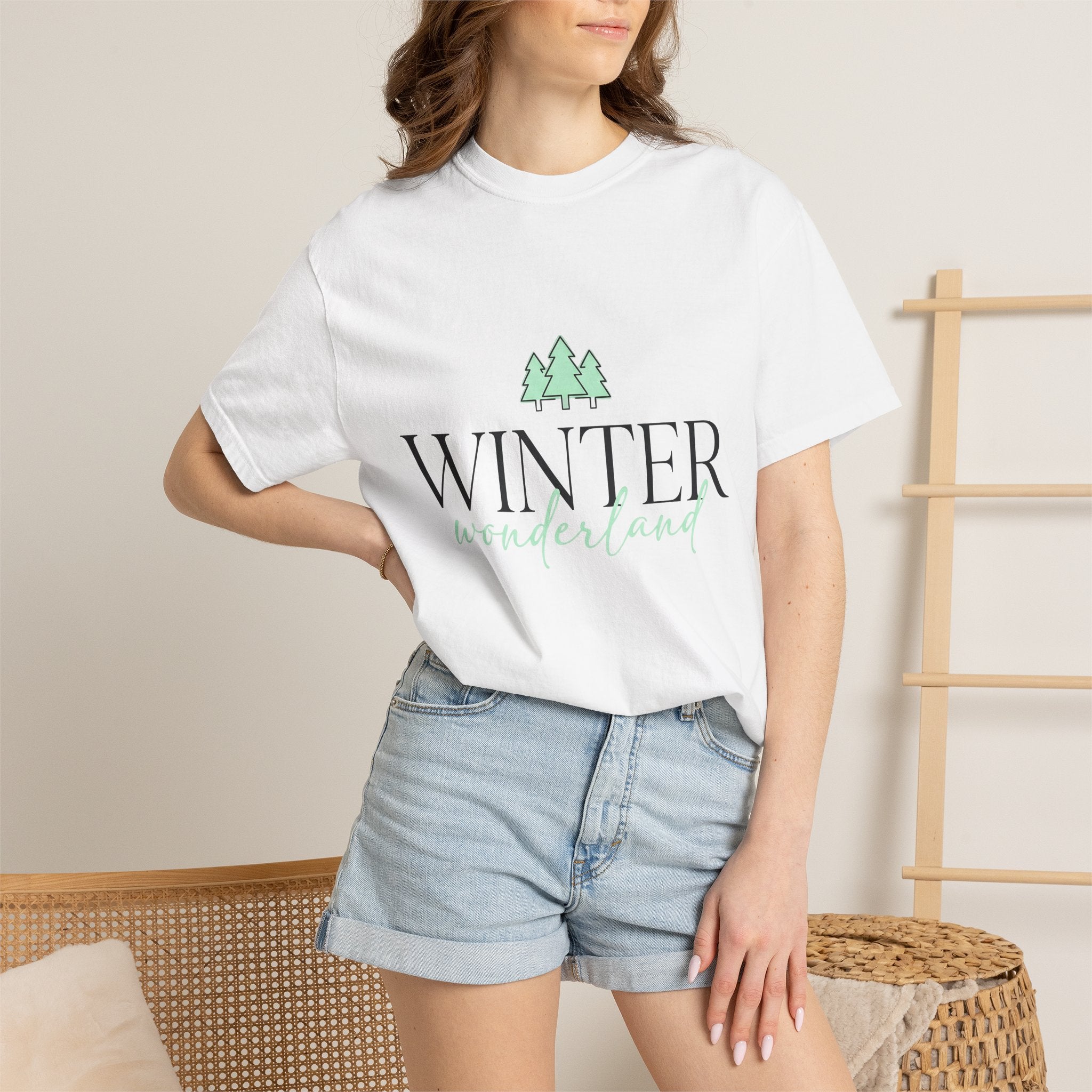 Spruce Trees Shirt Holiday Frost Gift Women Plain Tee Evergreen T-Shirt Christmas Fan Fir Tshirt Frosty Graphic Trendy Calligraphy Font