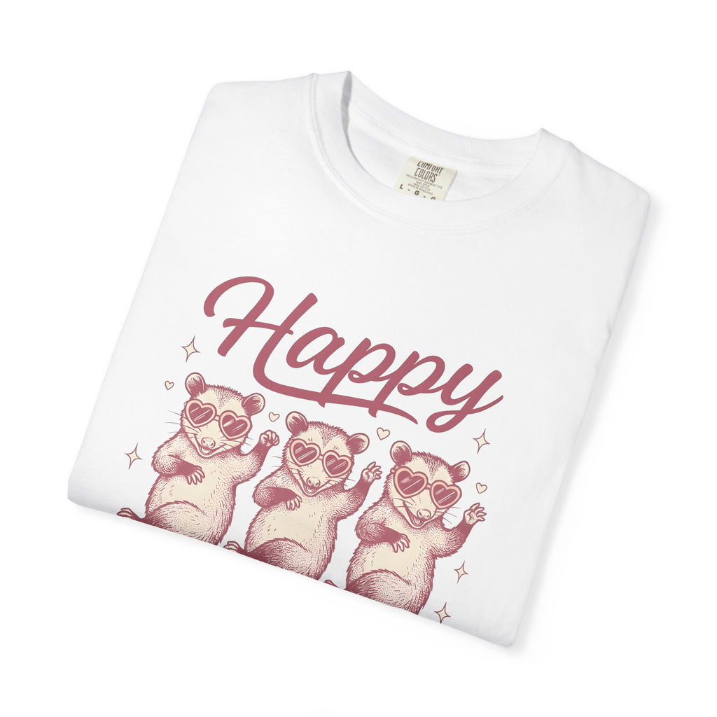 Opossum Group Shirt Valentine Wildlife Gift Women Sketch Tee Possum T-Shirt Valentine Fan Drawing Graphic Retro Love Glasses Tshirt