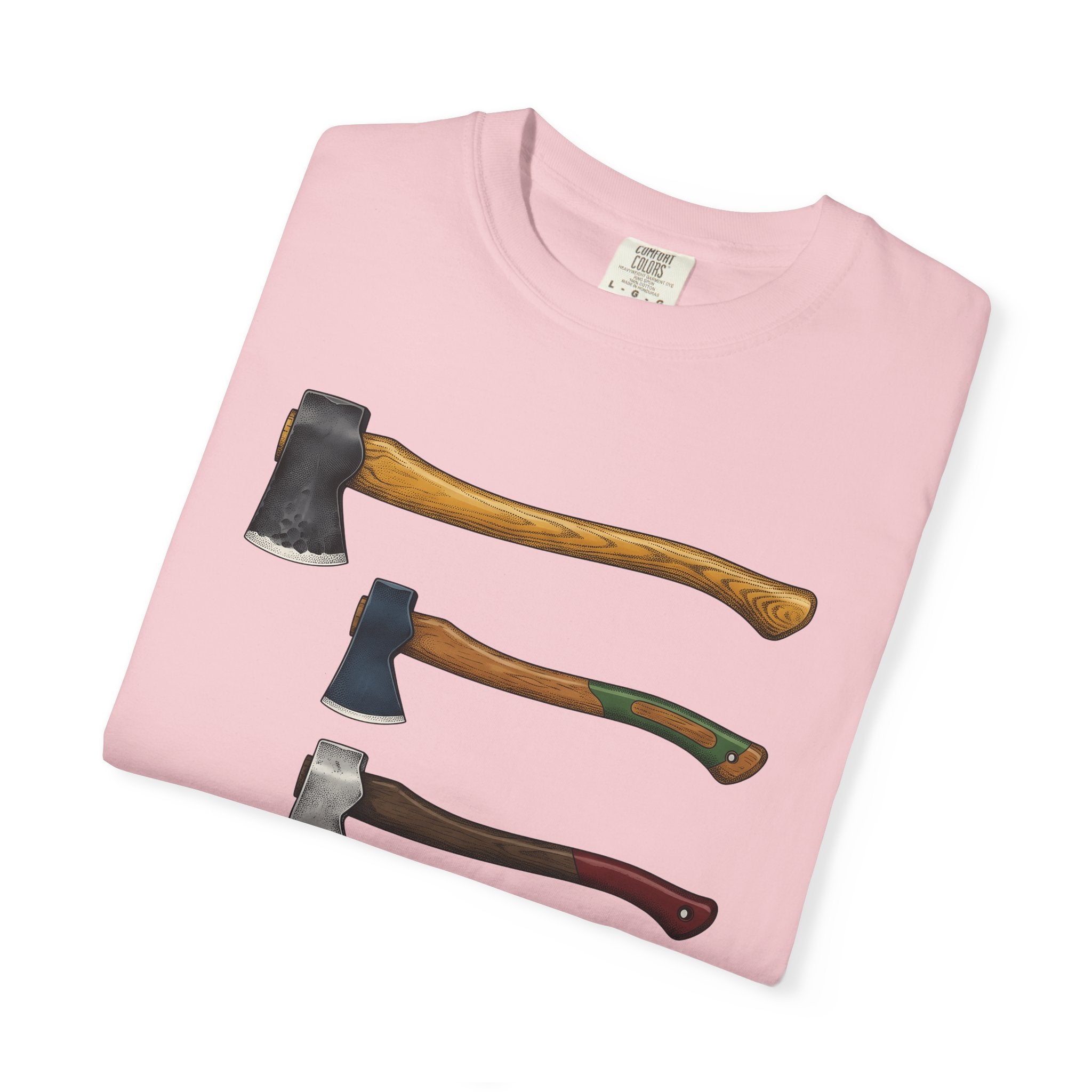 Axe Illustration Shirt Camping Hiking Gift Women Sketch Tee Hatchet T-Shirt Camper Fan Hatchet Tshirt Trekker Graphic Retro Timber Tshirt