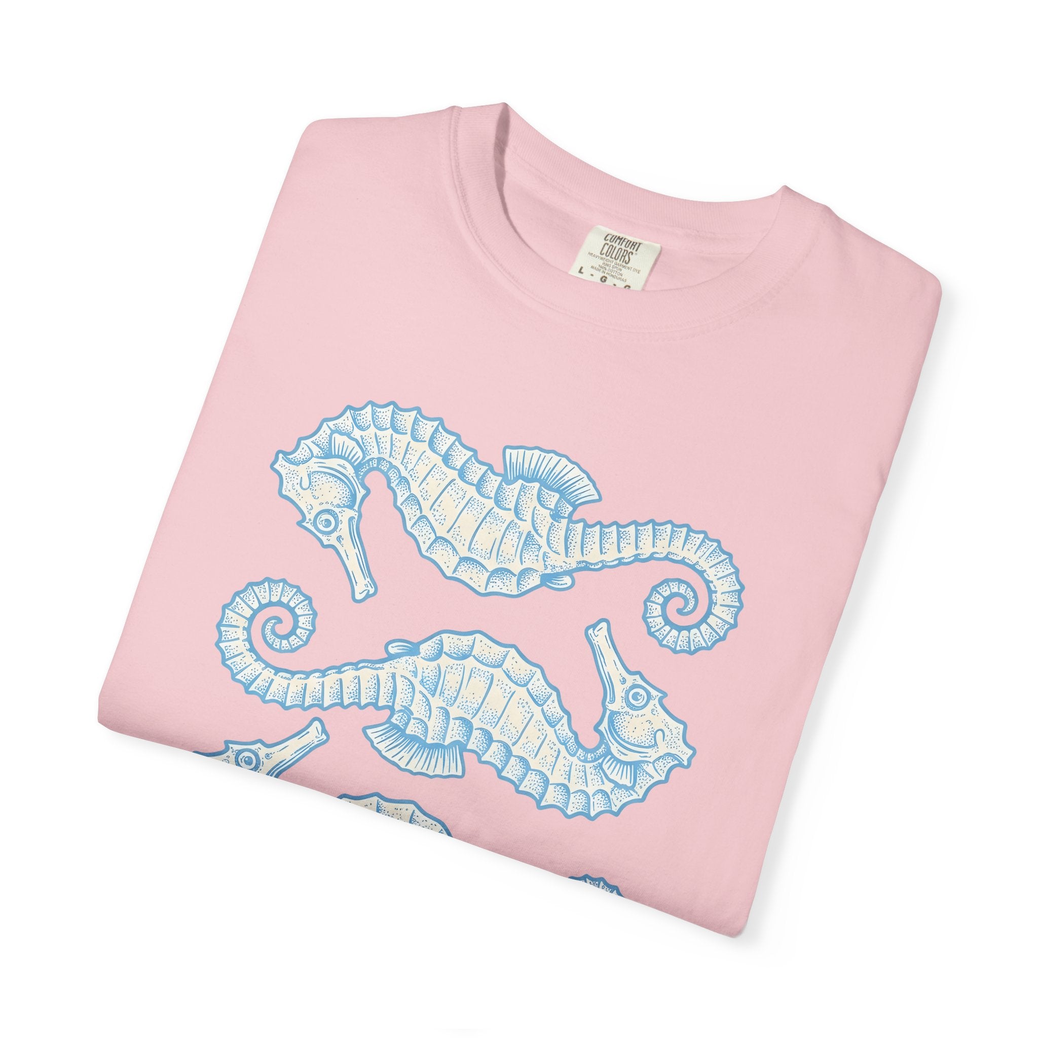 Seahorse Art Shirt Animal Aquatic Gift Women Line Art Tee Seahorse T-Shirt Animal Fan Hippocampus Graphic Cartoon Marine Life Tshirt