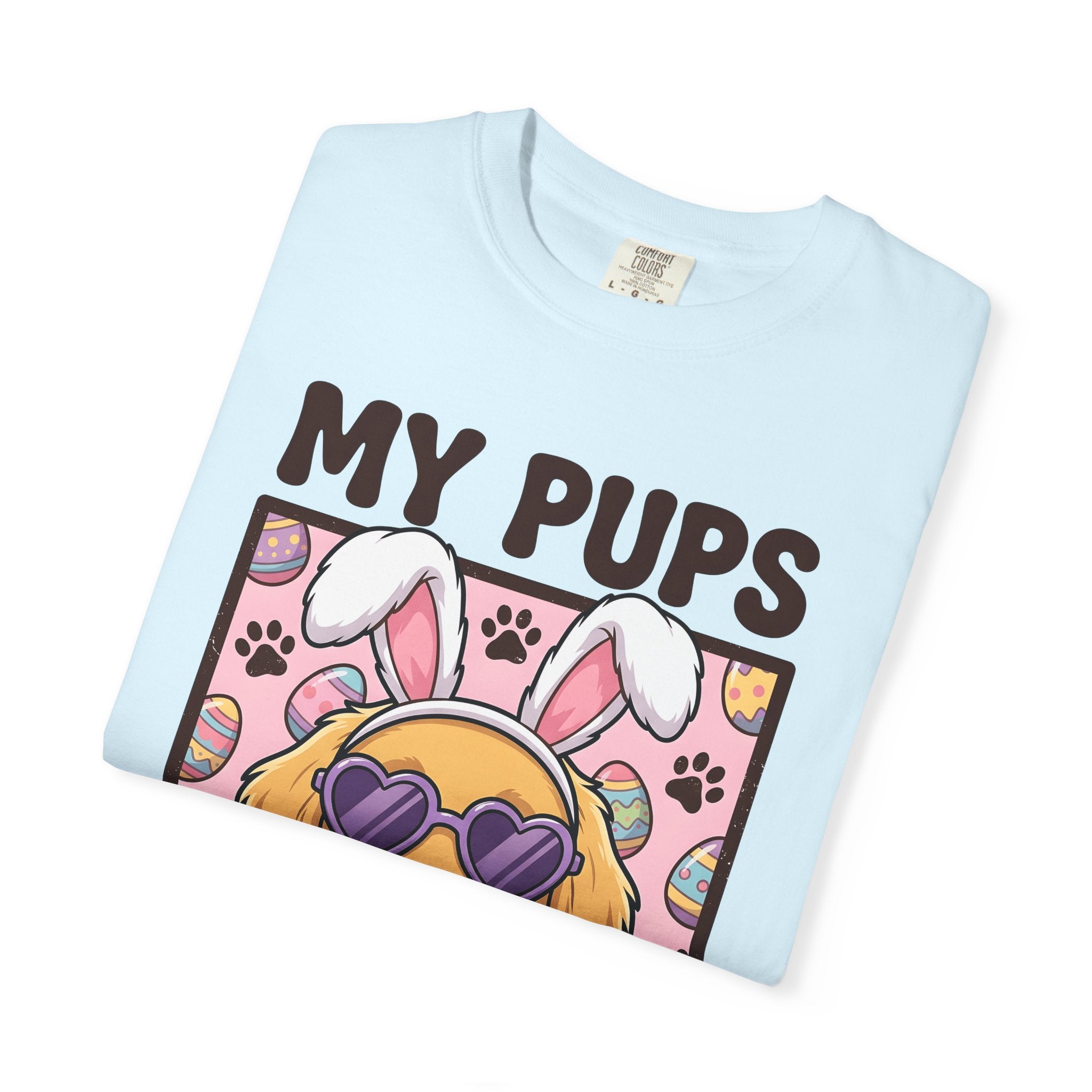 Golden Retriever Dog Shirt Easter Dog Gift Women Cartoon Tee Retriever T-Shirt Easter Fan Toon Tshirt Dog Graphic Retro Bunny Ears Tshirt