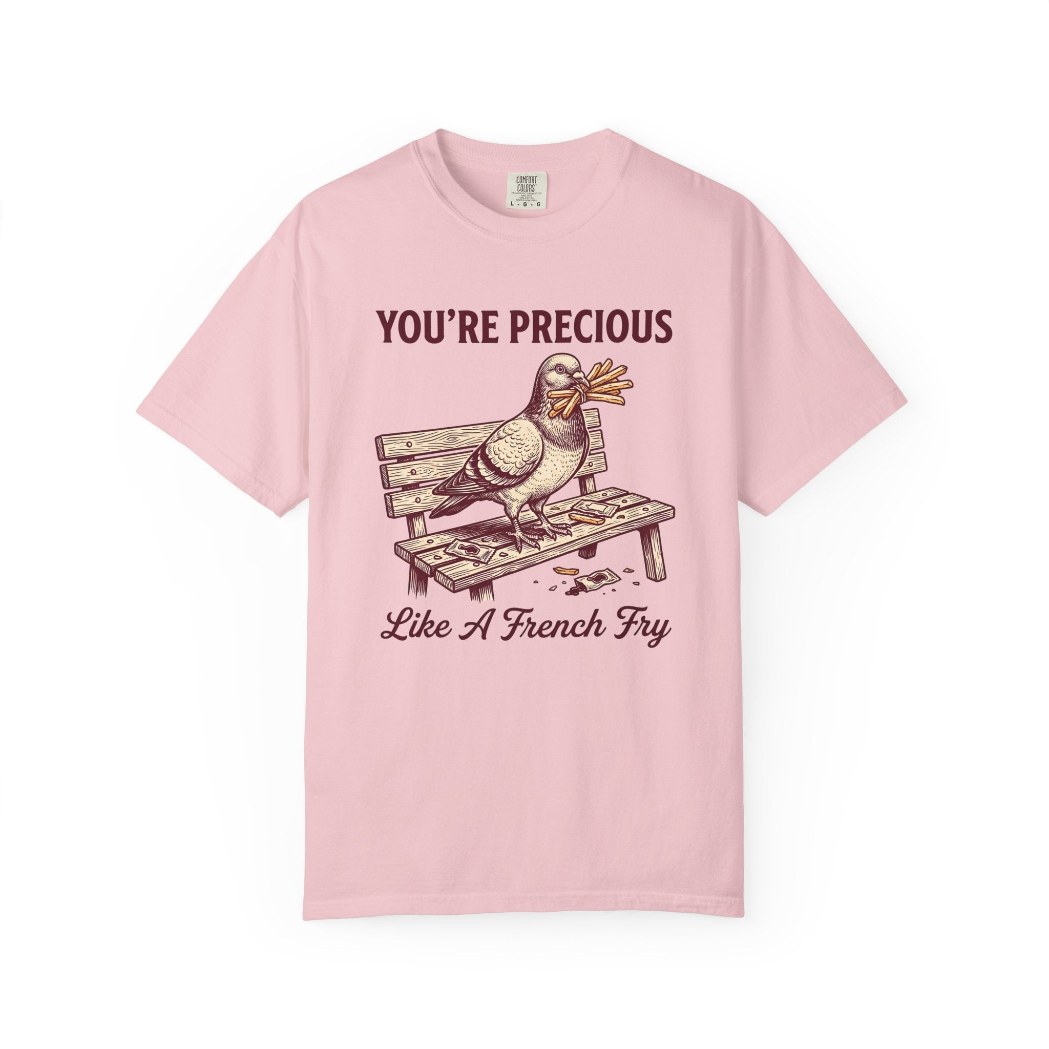 Bird Bench Shirt Funny Critter Gift Women Farmhouse Tee Bird Seat T-Shirt Humor Fan Rustic Tshirt Creature Graphic Pencil Potato Fries